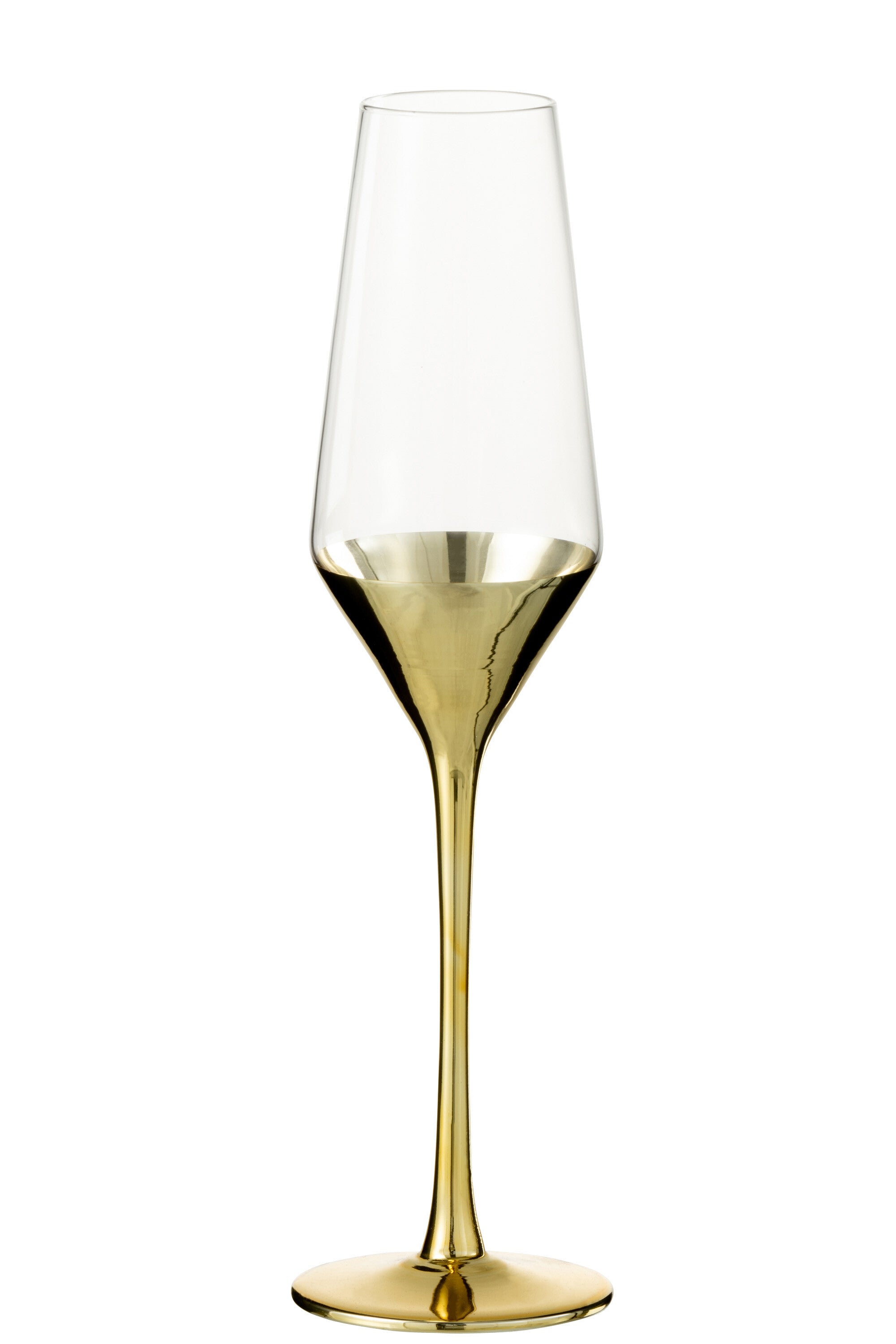 Champagnerglas Glas Gold/Transparent (12x)