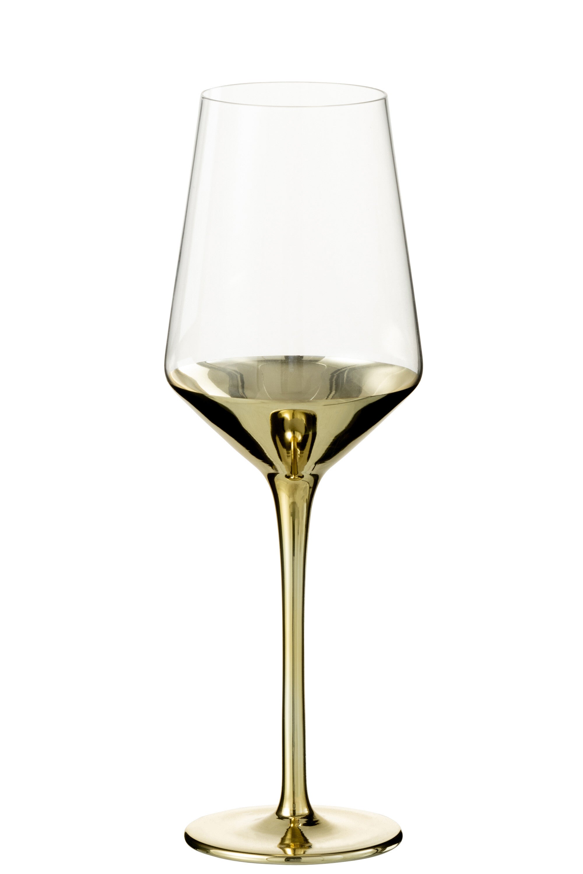 Weinglas Glas Gold/Transparent