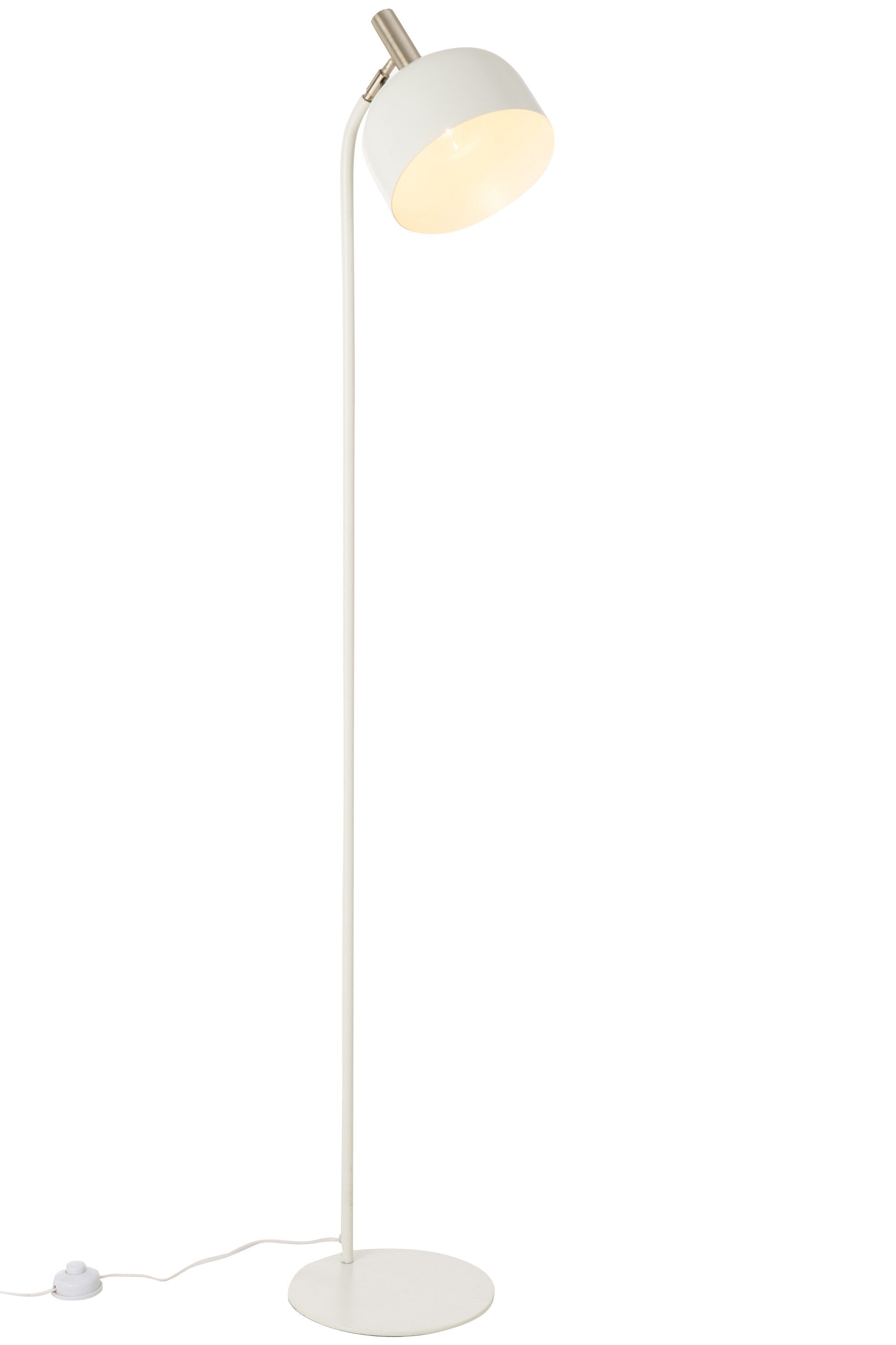 Stehlampe Tilt Metall Weiß/Gold