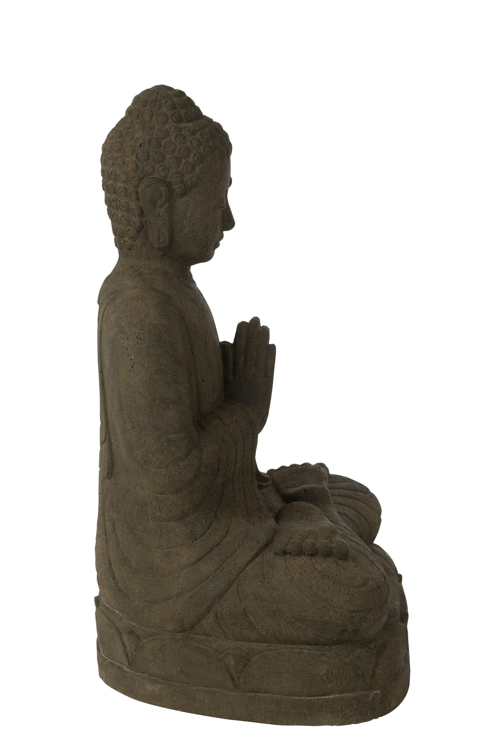 STATUE NAMASTE ZEMENT/RESIN ANTHRAZIT