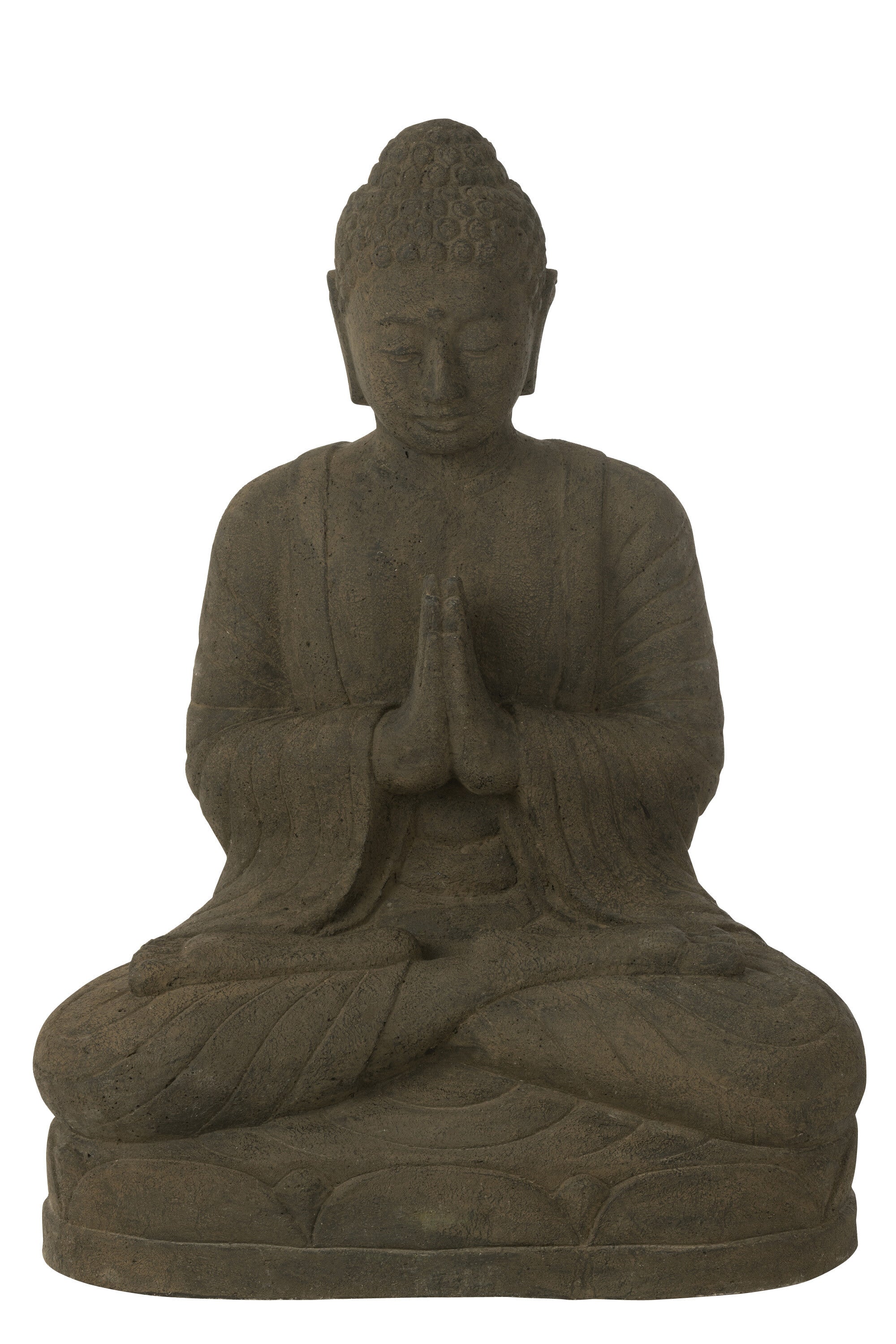 STATUE NAMASTE ZEMENT/RESIN ANTHRAZIT