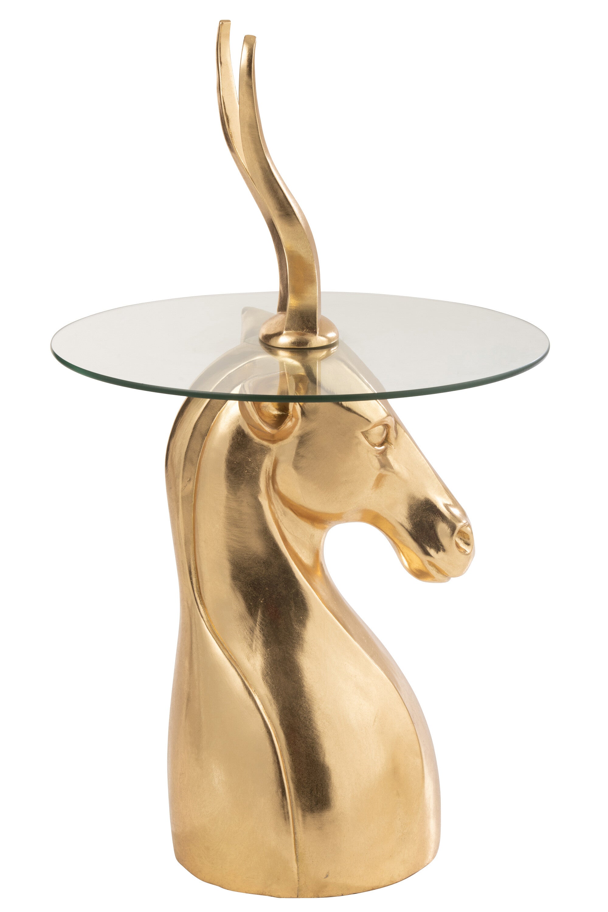 Beistelltisch Antilope Resin/Glas Gold