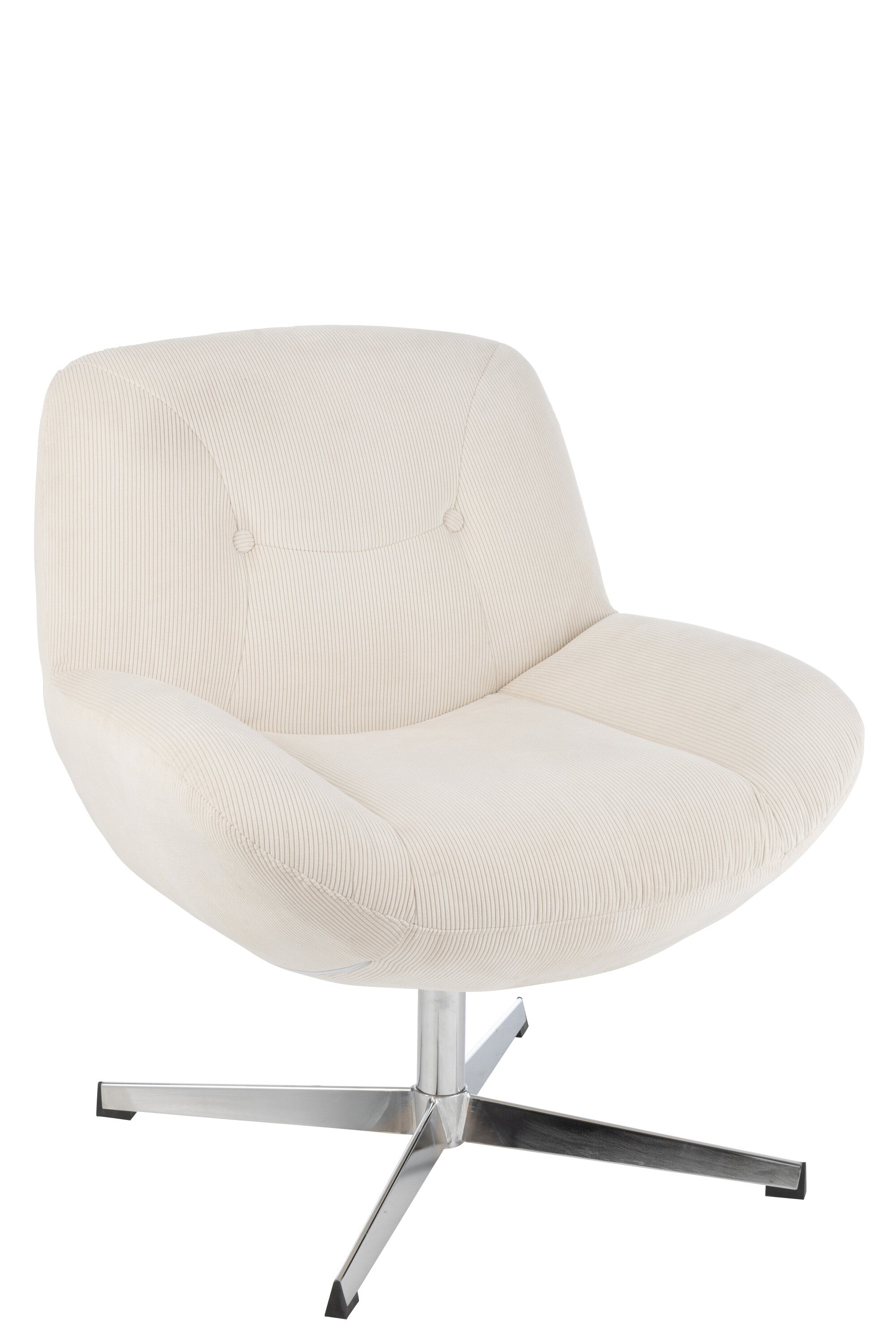 Loungestuhl Chill Metall/Textil Silber/Creme