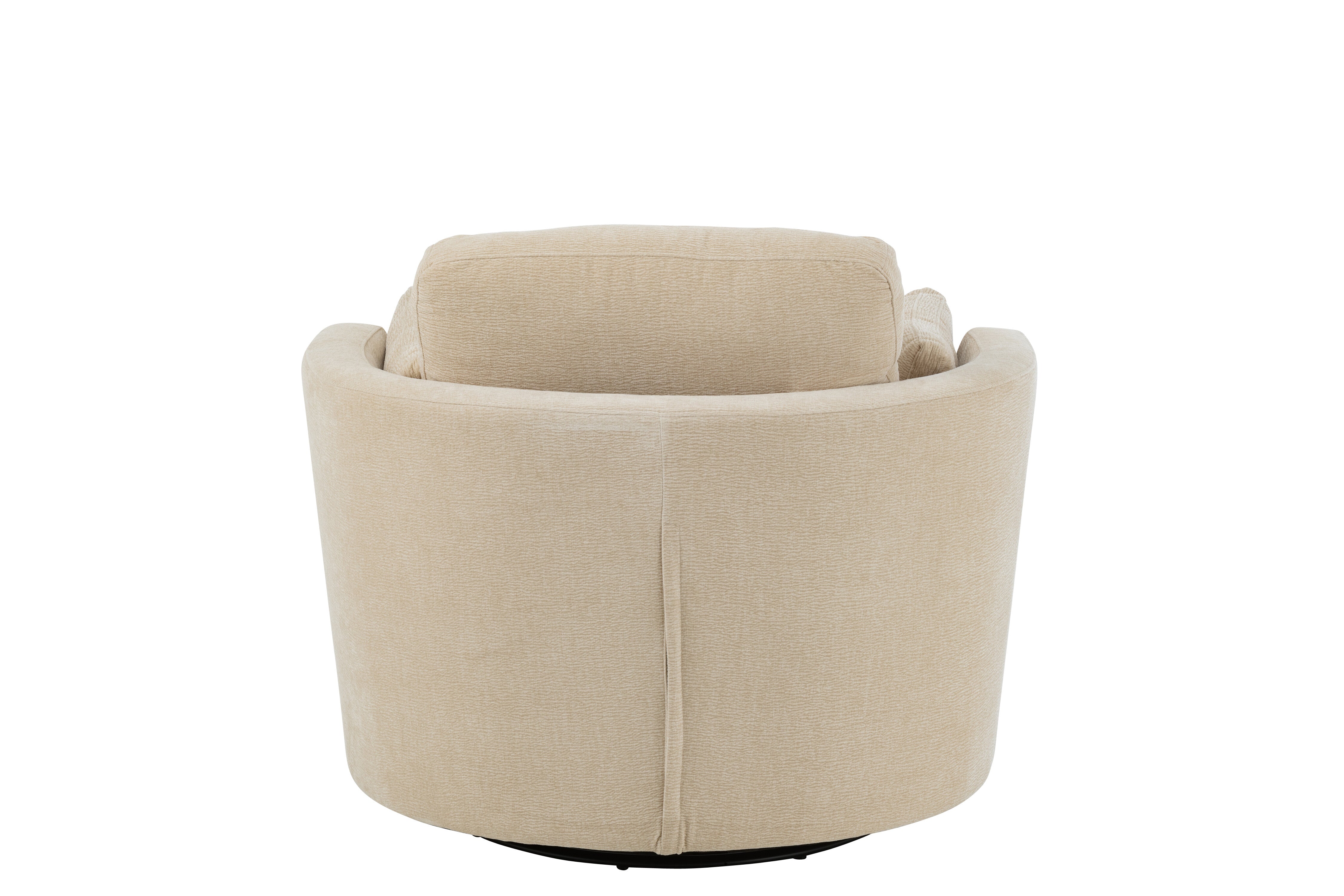 Loungesessel Swiv Pappelholz/Schaum Beige