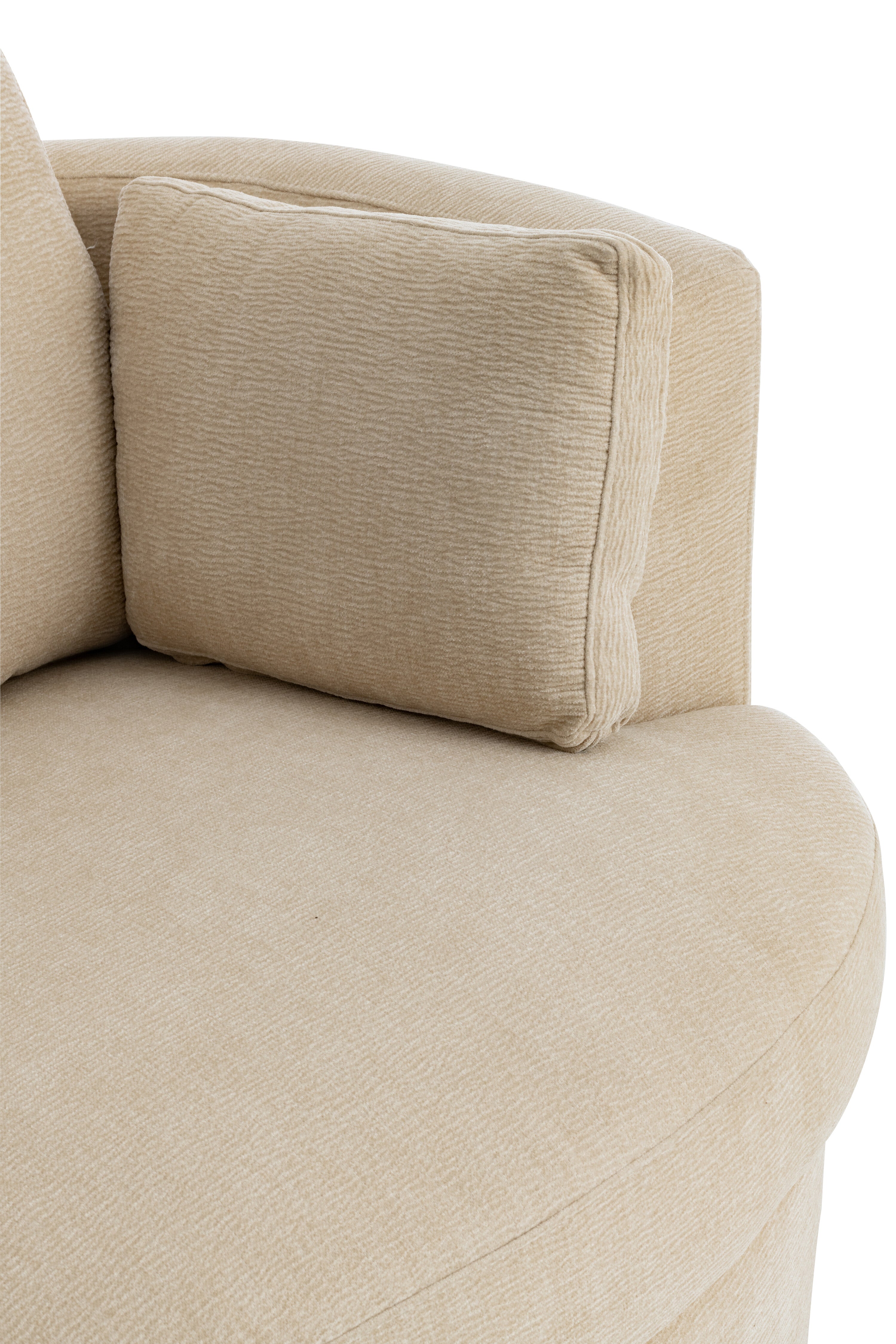 Loungesessel Swiv Pappelholz/Schaum Beige