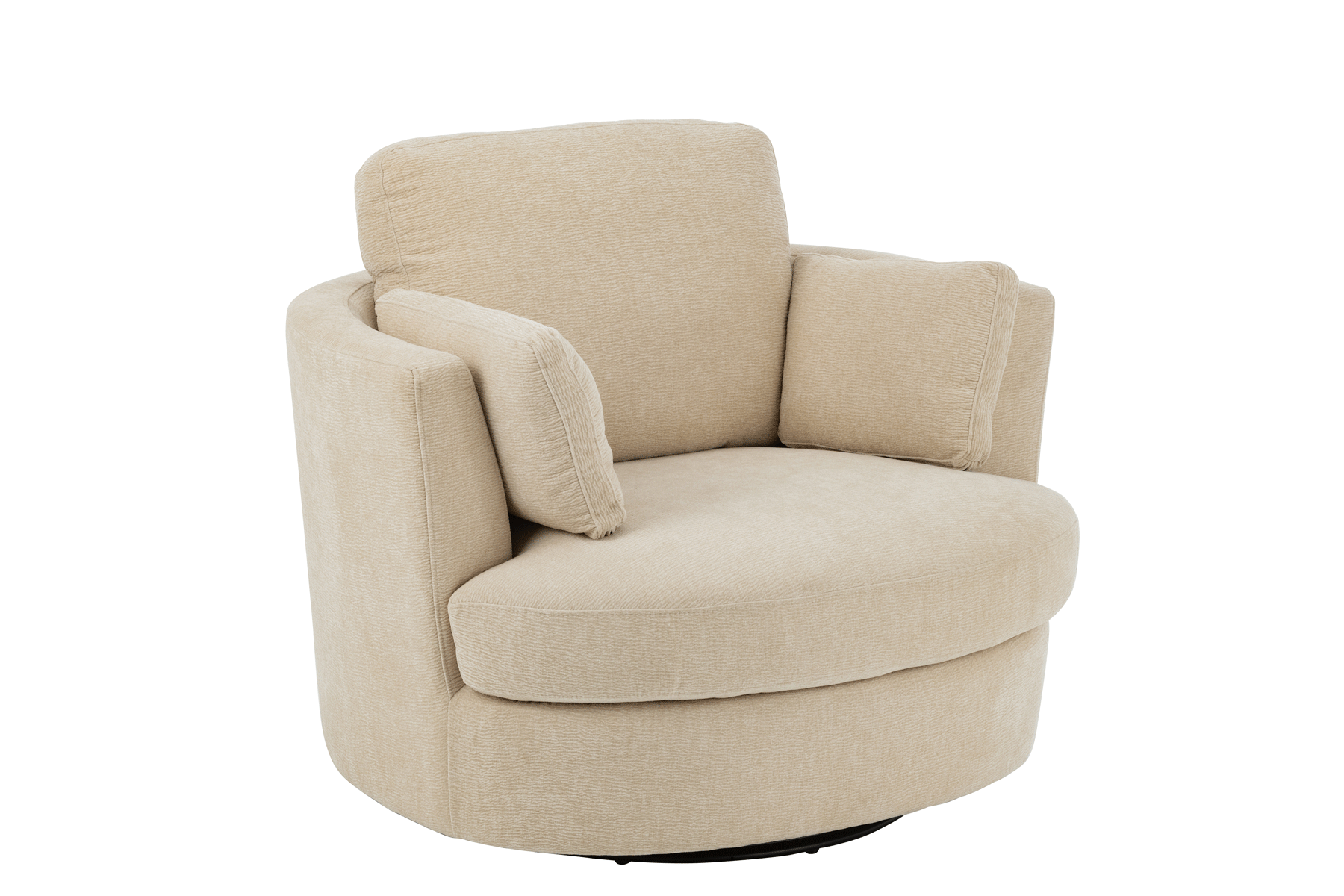 Loungesessel Swiv Pappelholz/Schaum Beige