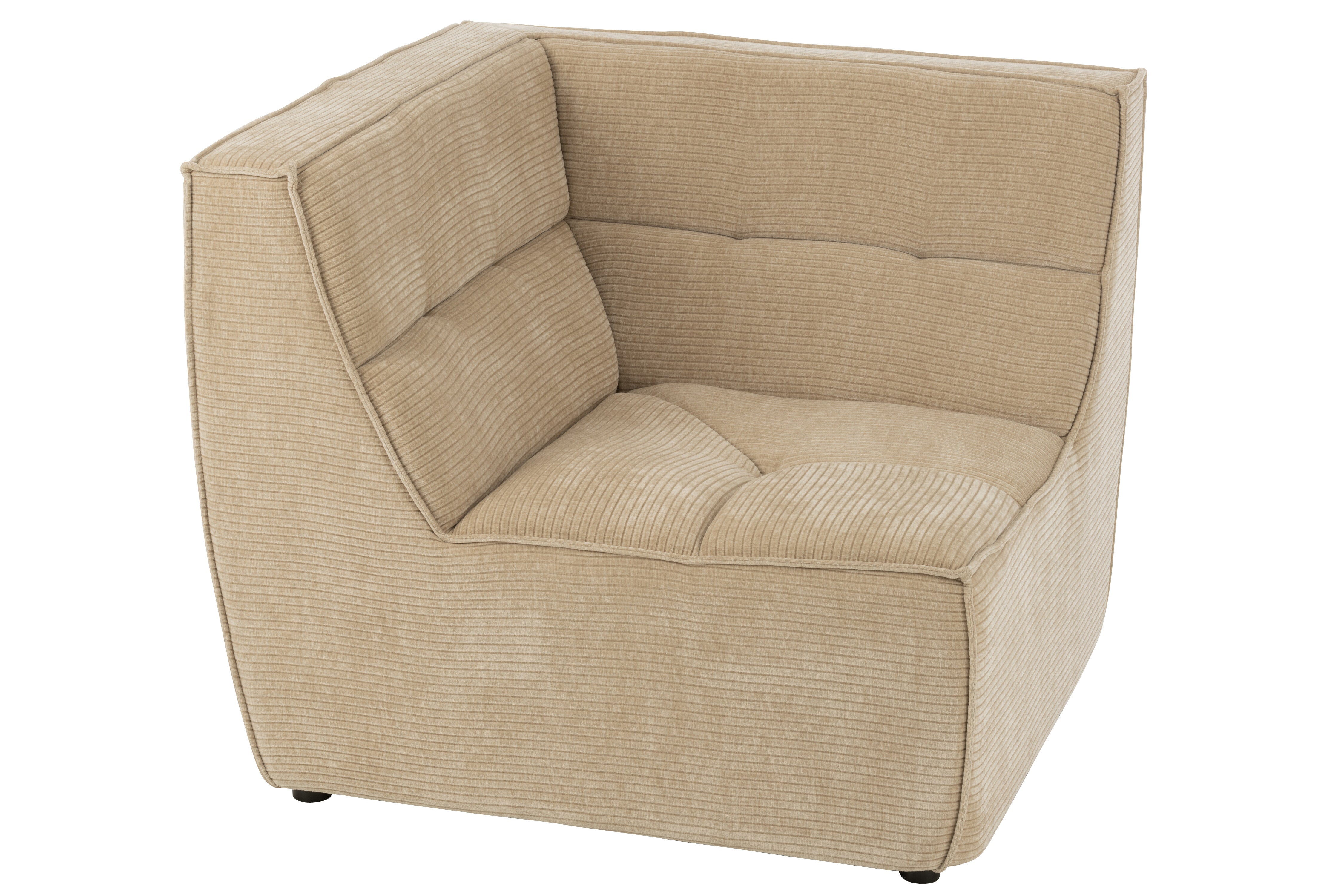 Sofa Ecke Grid Pappelholz/Schaum Dunkel Beige