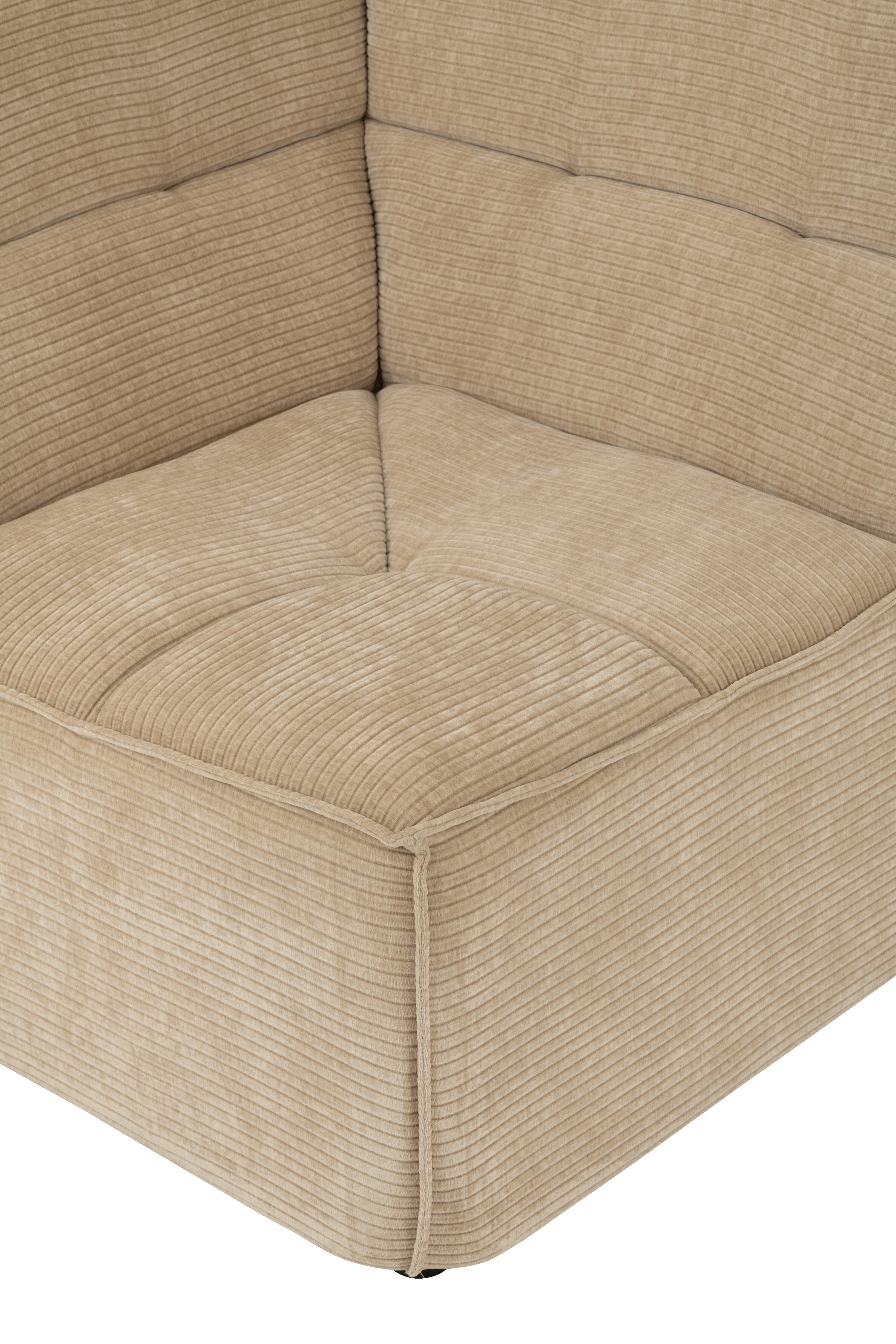 Sofa Ecke Grid Pappelholz/Schaum Dunkel Beige