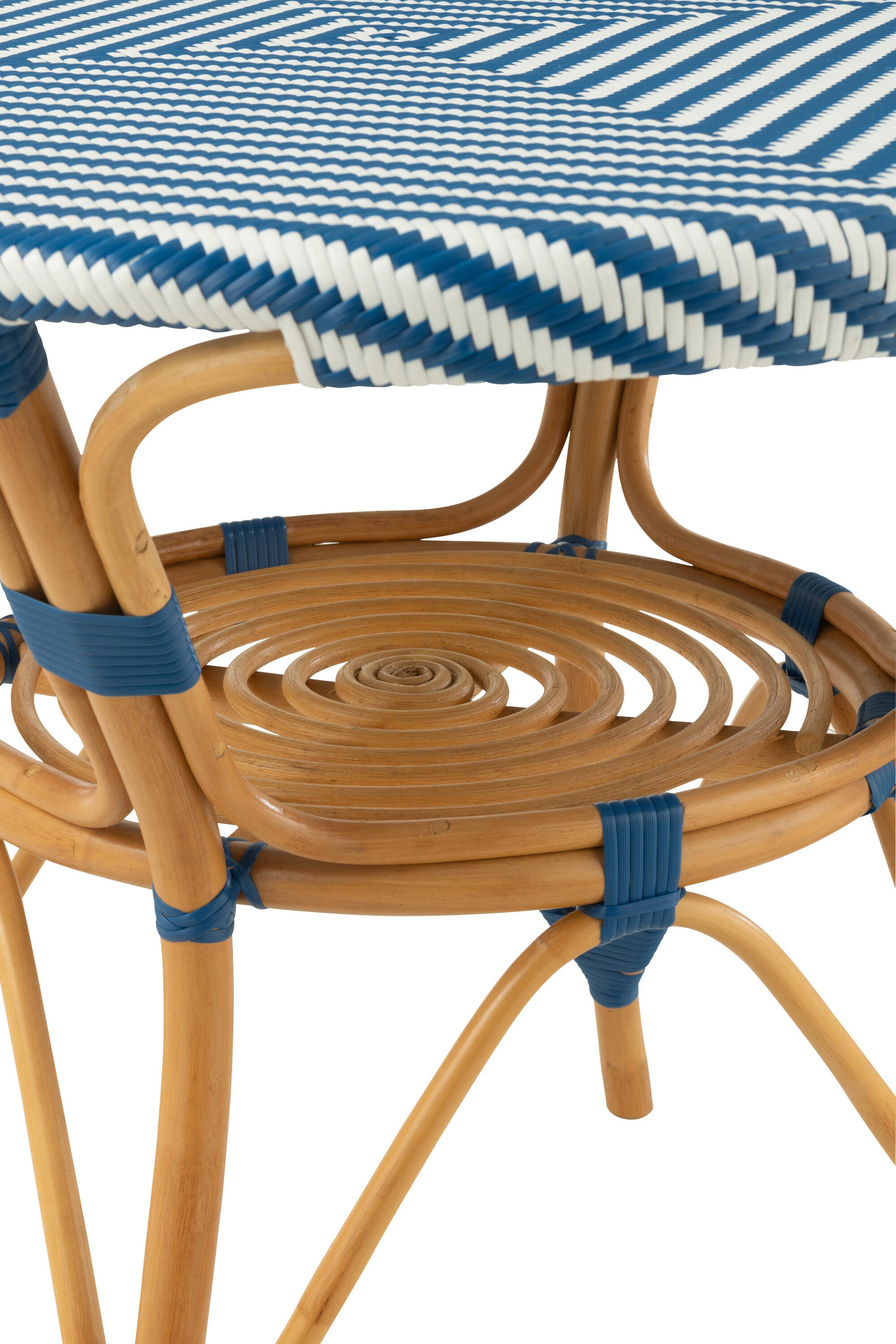 Esstisch Live Rattan/Plastik Natur/Blau