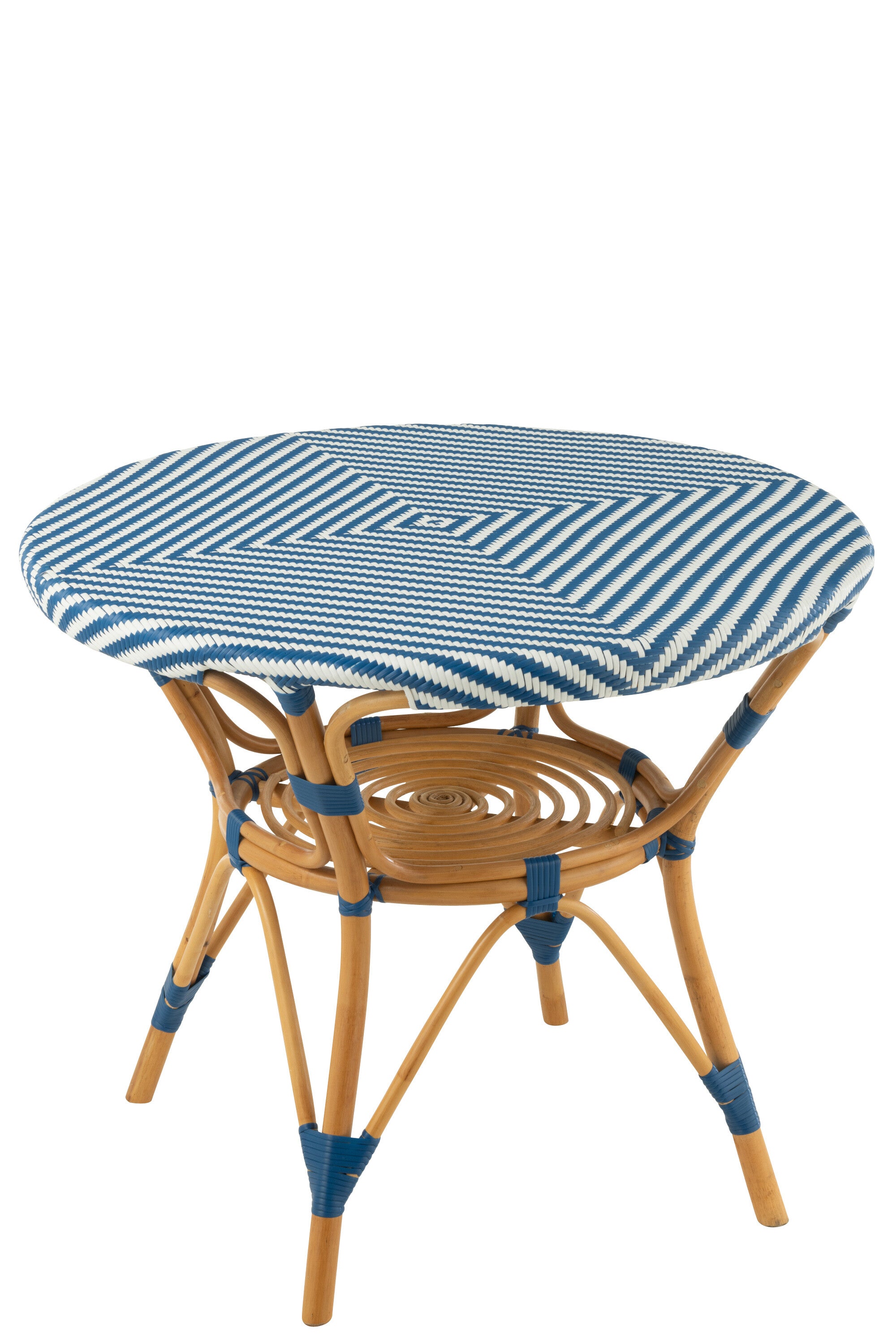 Esstisch Live Rattan/Plastik Natur/Blau