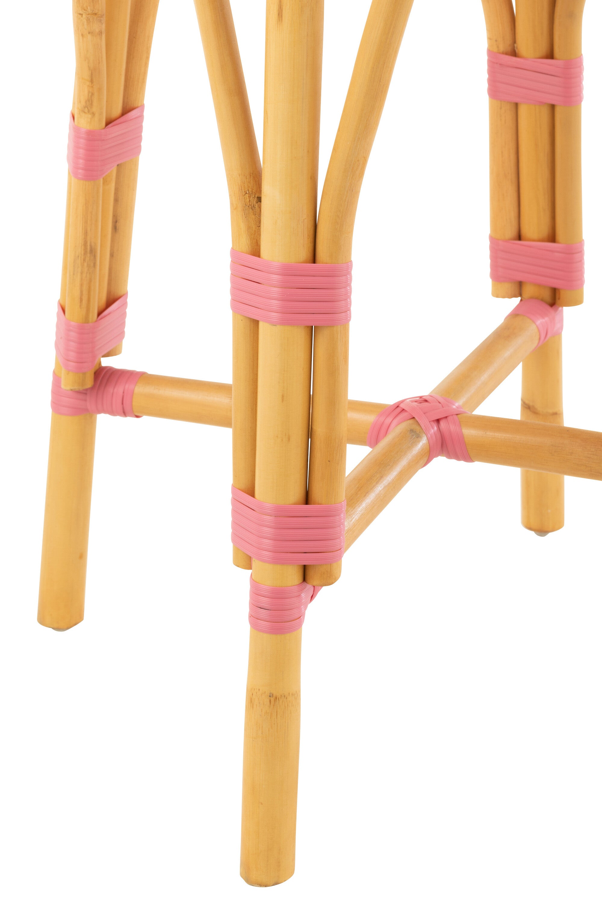 Barhocker Live 2er Set Rattan/Plastik Natur/Rosa