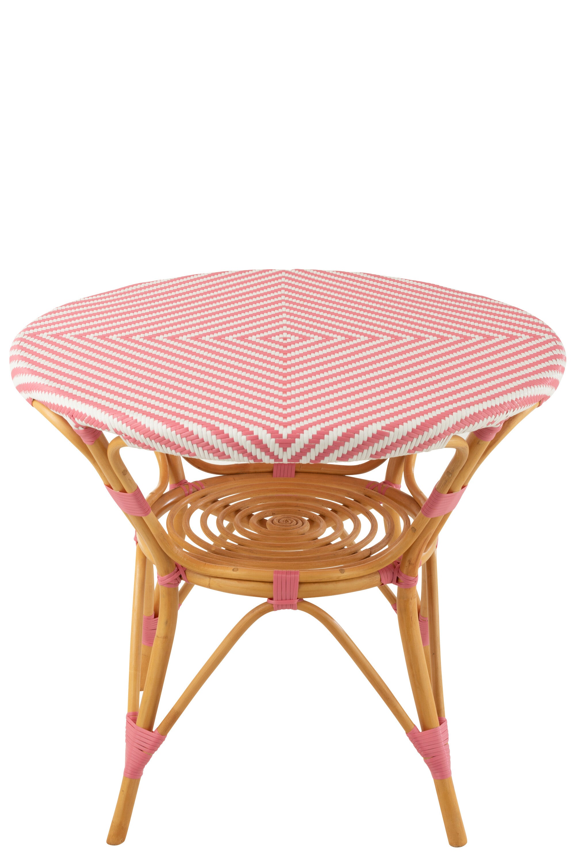 Esstisch Live Rattan/Plastik Natur/Rosa