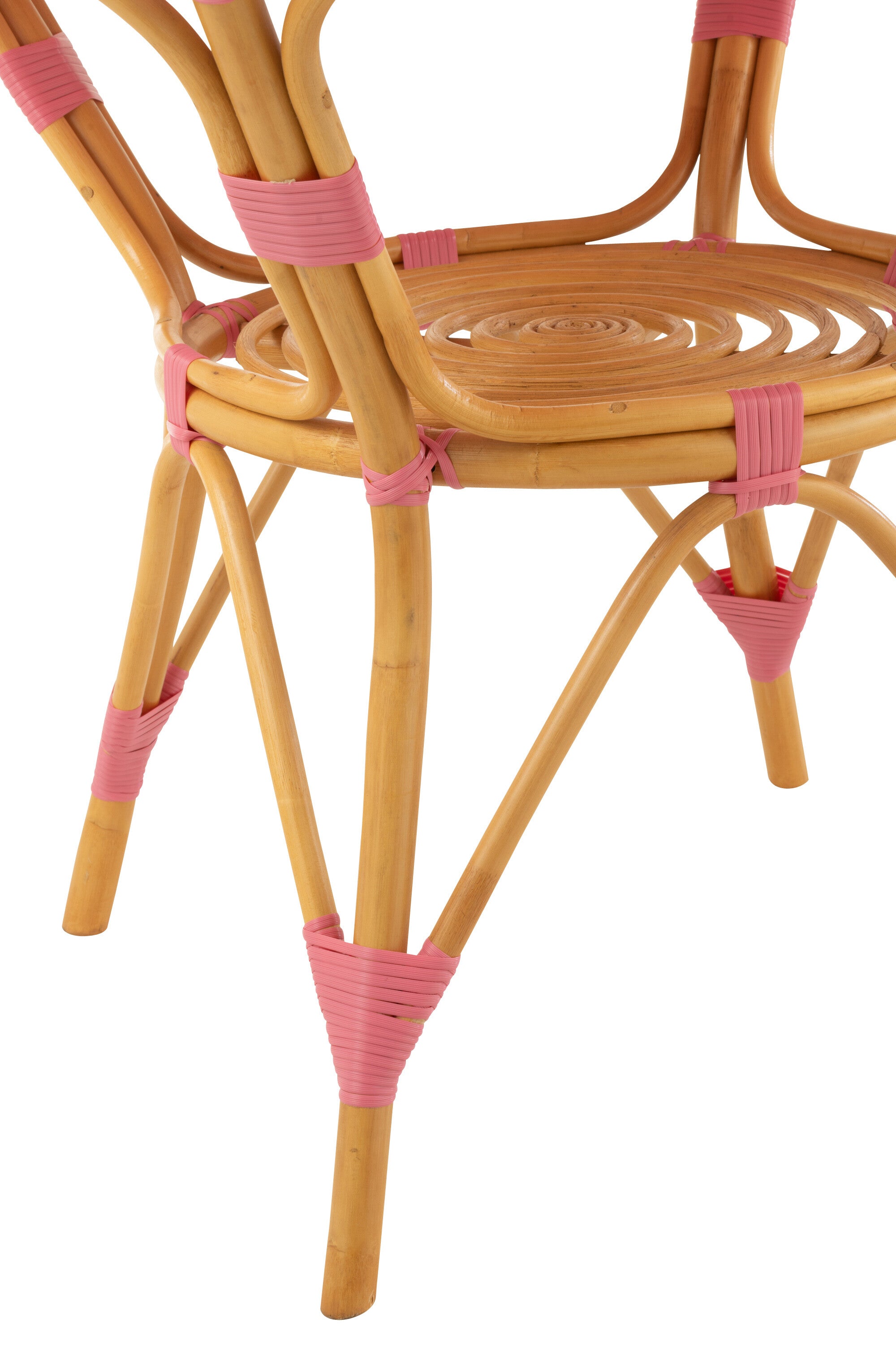 Esstisch Live Rattan/Plastik Natur/Rosa