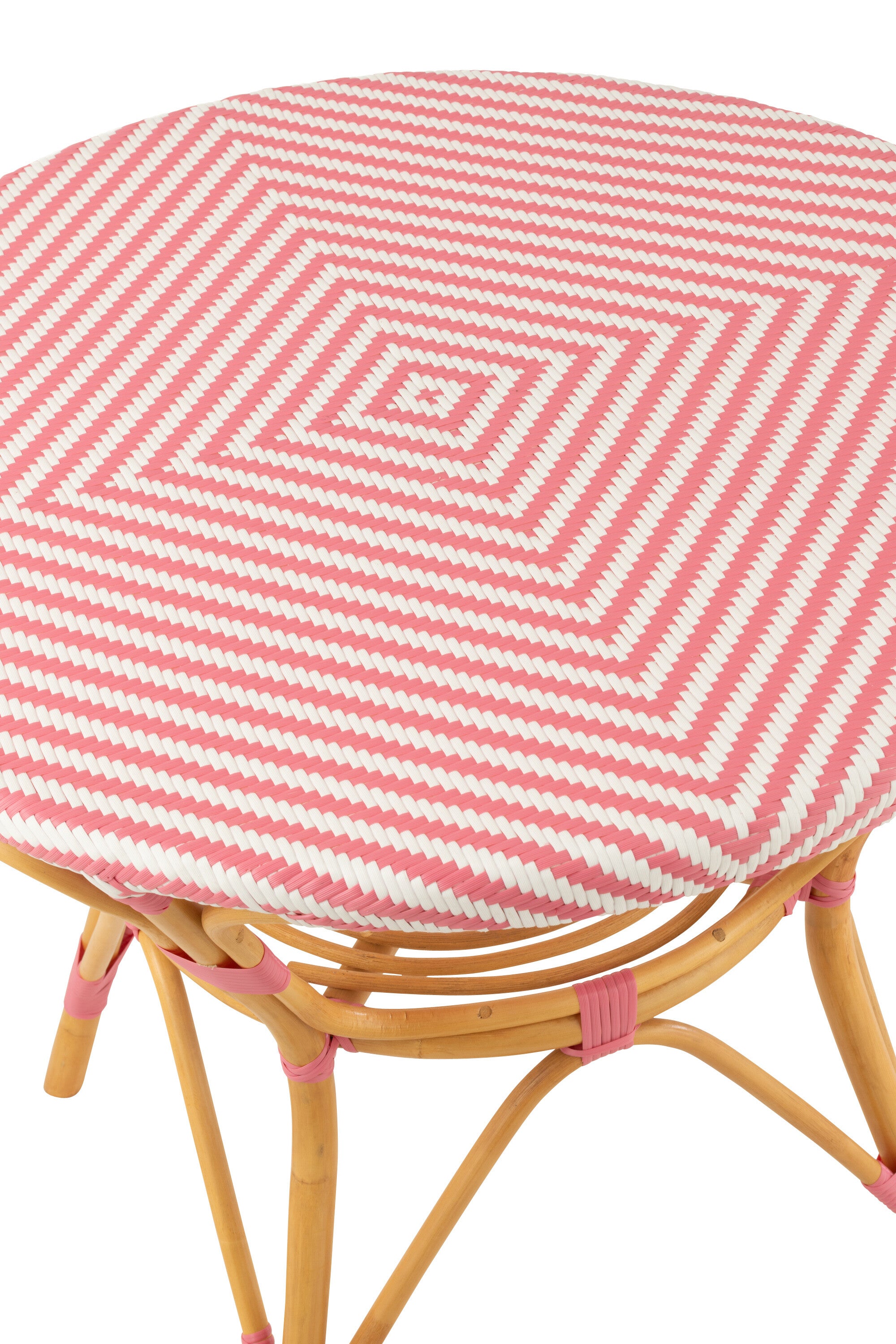 Esstisch Live Rattan/Plastik Natur/Rosa