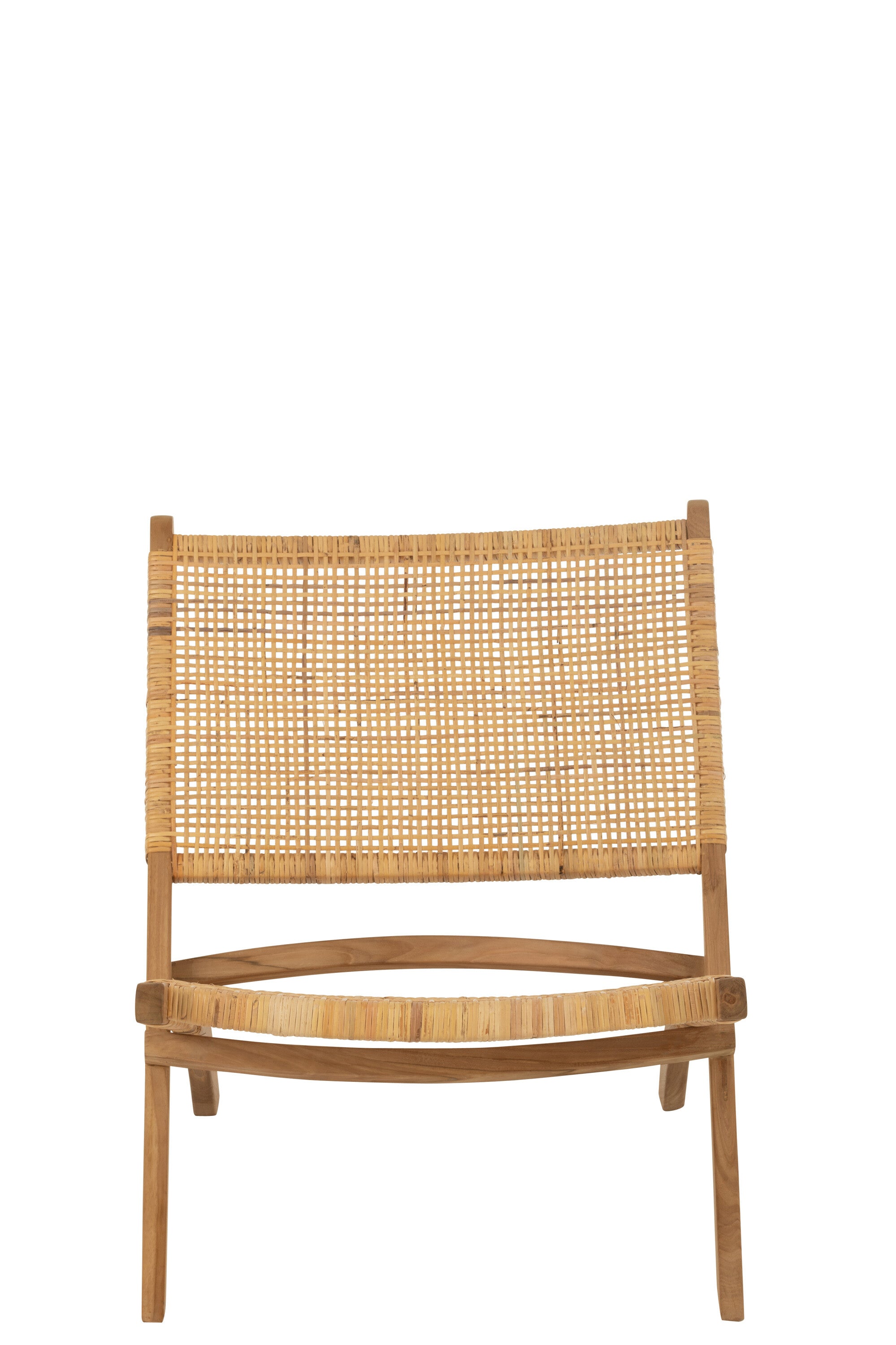 Klappstuhl Mona 2er Set Rattan/Teak Natur