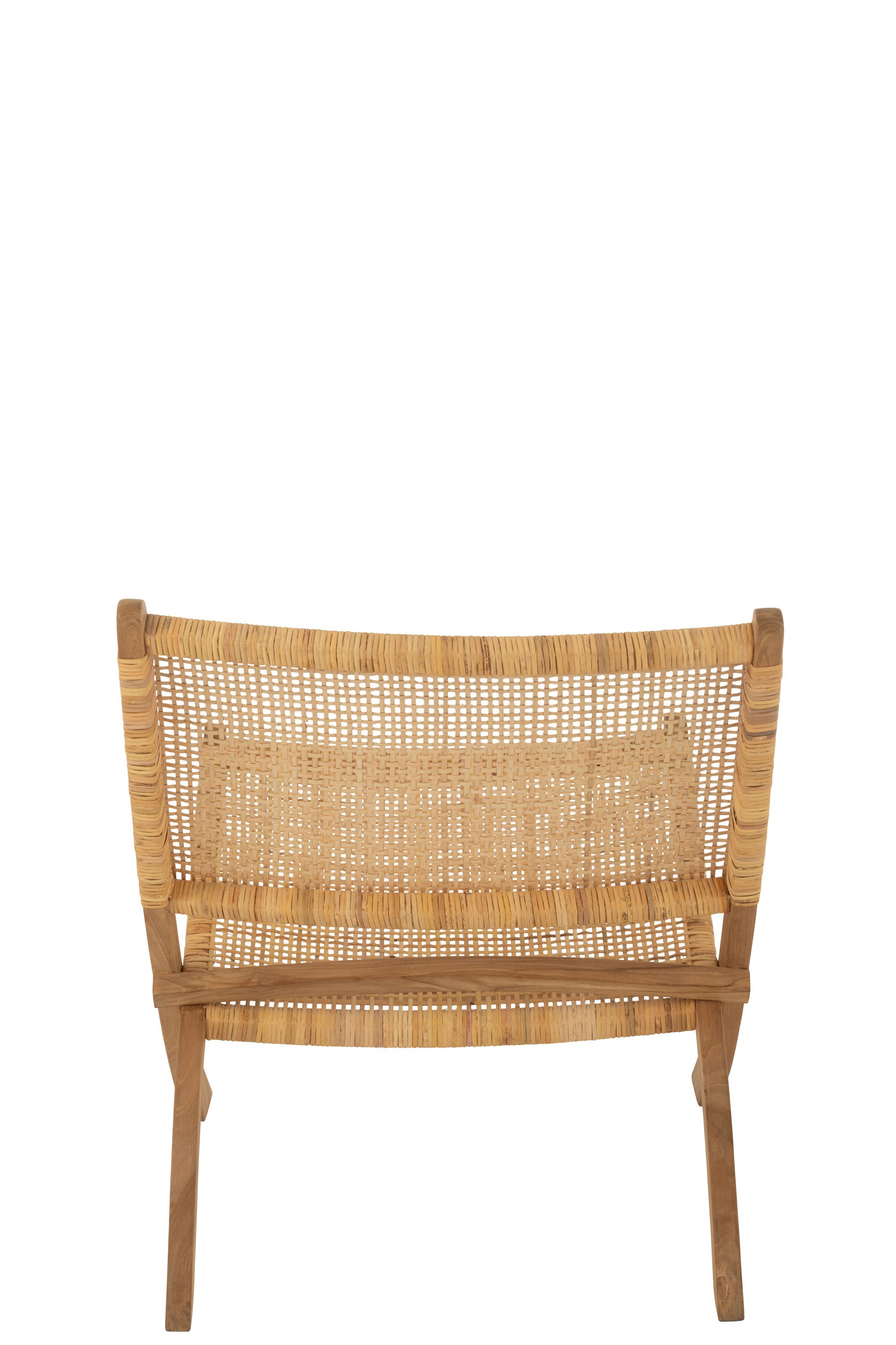 Klappstuhl Mona 2er Set Rattan/Teak Natur