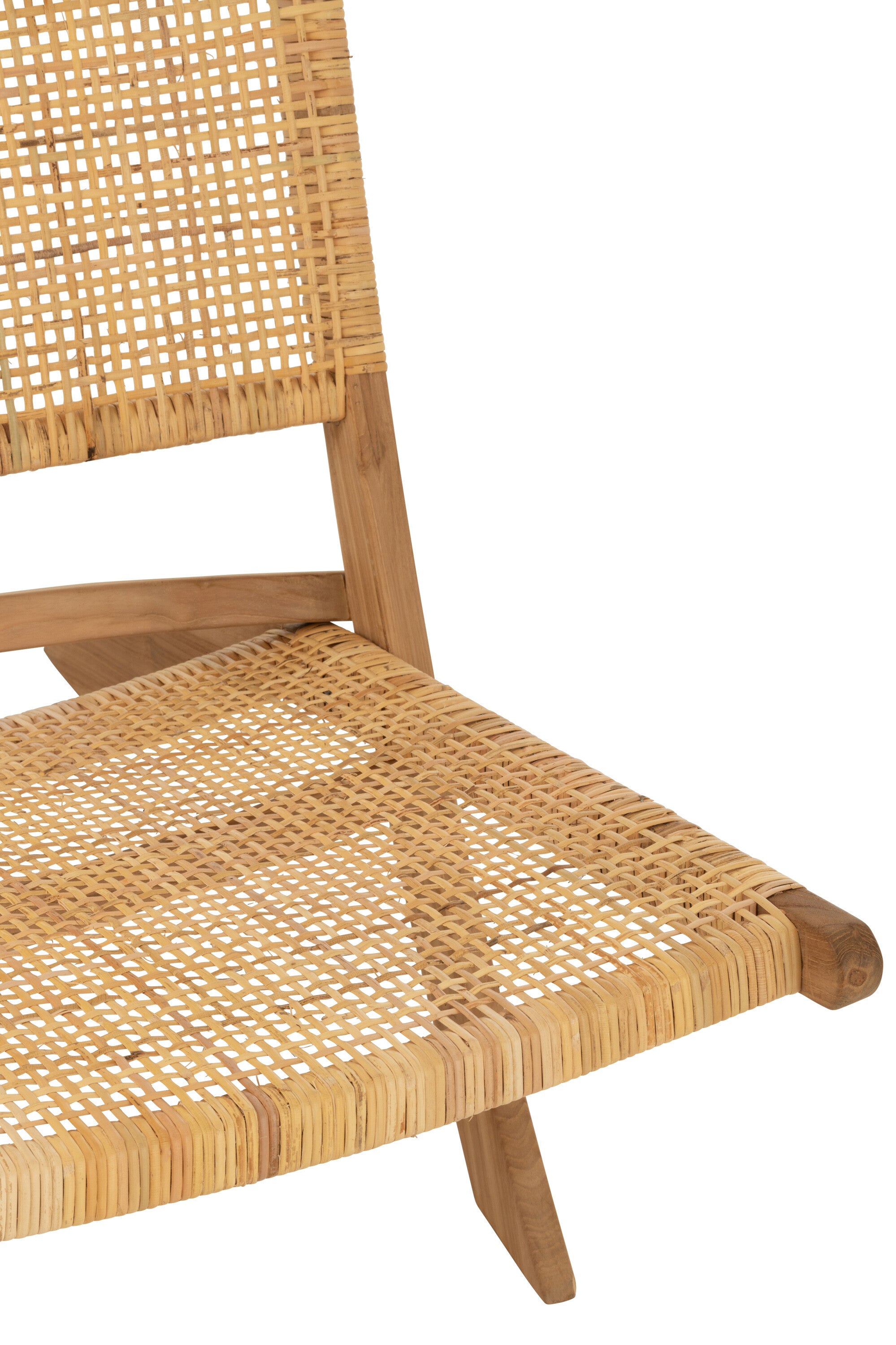 Klappstuhl Mona 2er Set Rattan/Teak Natur