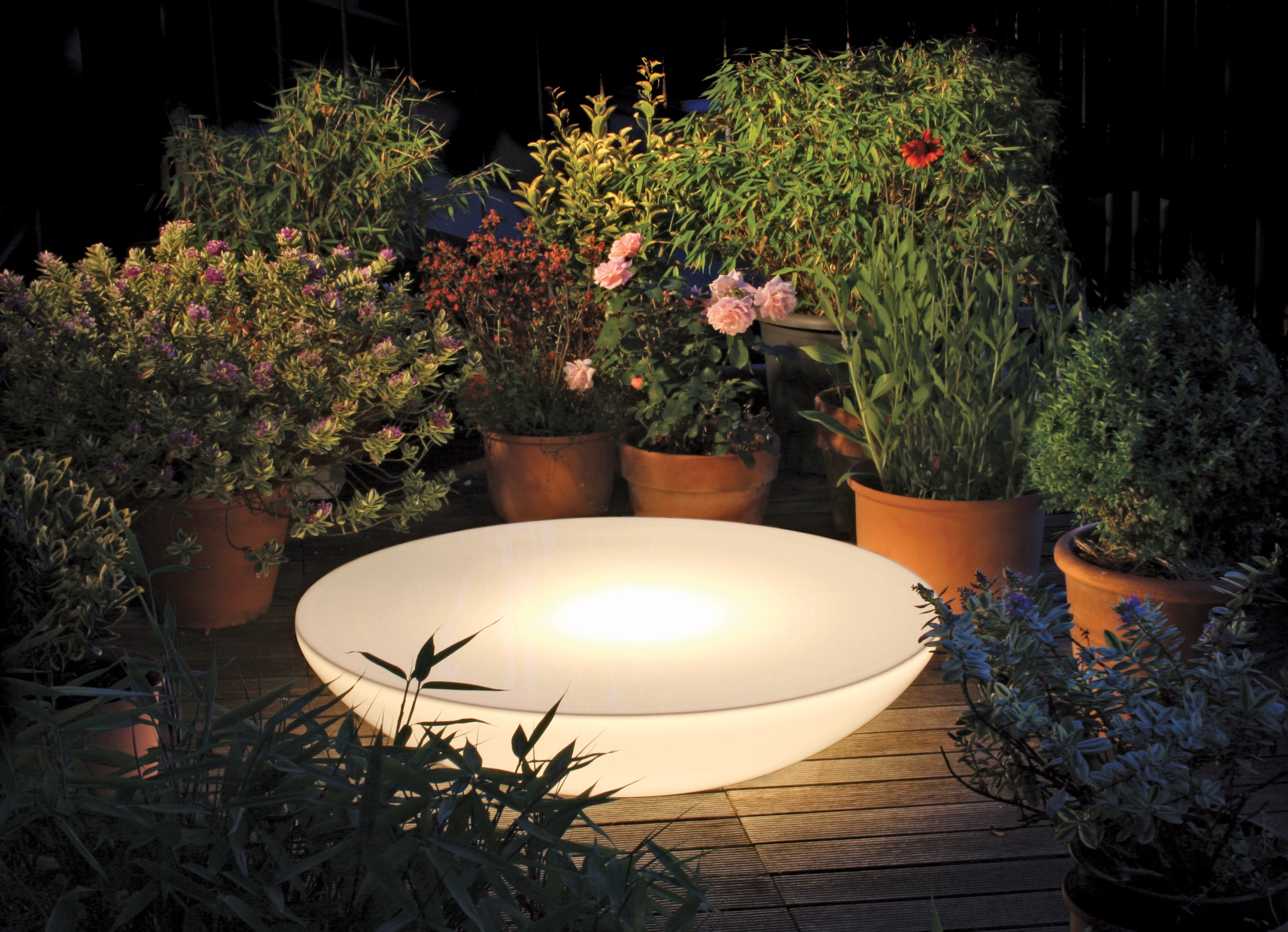 Lounge Variation LED Accu Outdoor beleuchteter Tisch