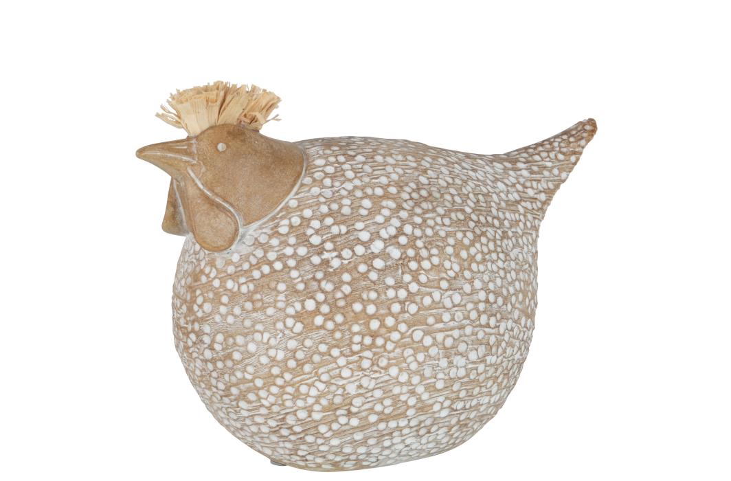 HUHN BOHO POLYRESIN LARGE BEIGE