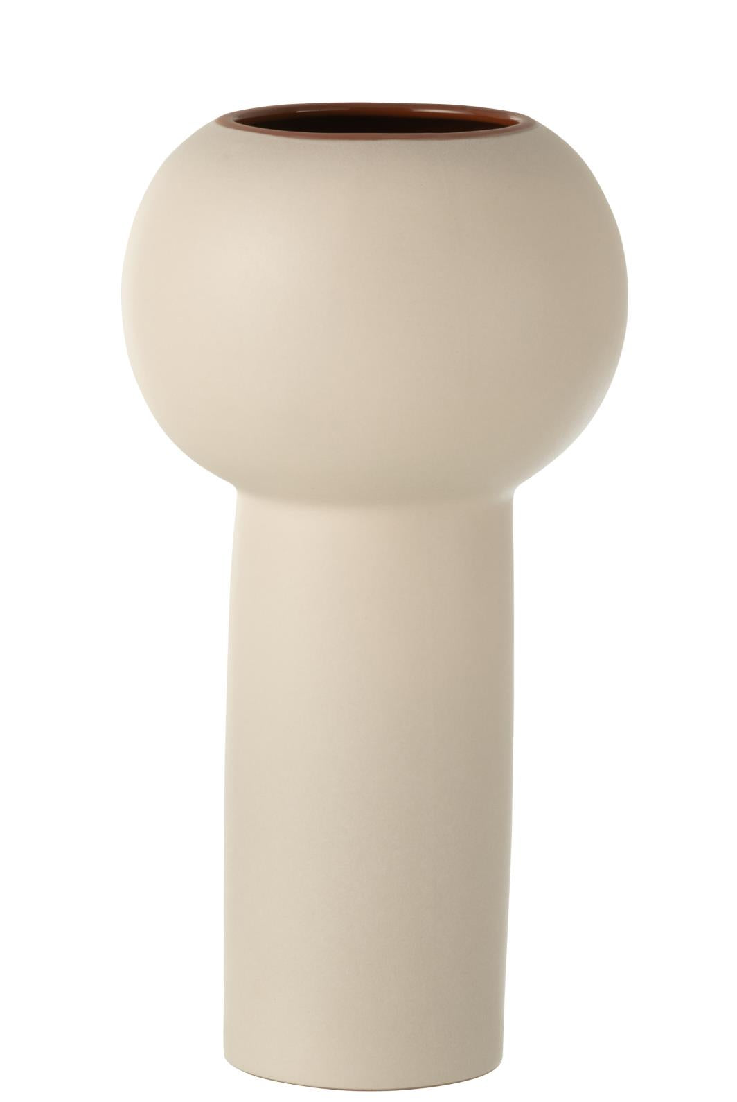 VASE KUGEL TERRACOTTA BEIGE