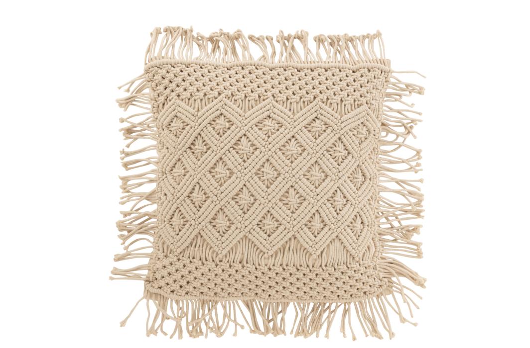 KISSEN COSY RAUTEN BAUMWOLLE BEIGE