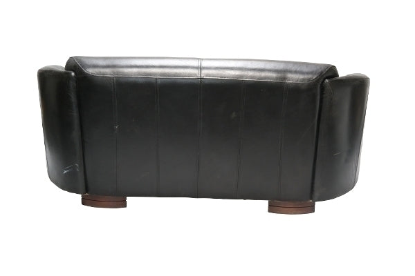 Rocket | 3-Sitzer Rindsleder-Sofa, handvernäht, schwarz,165x84x69 cm | 1a-zuhause