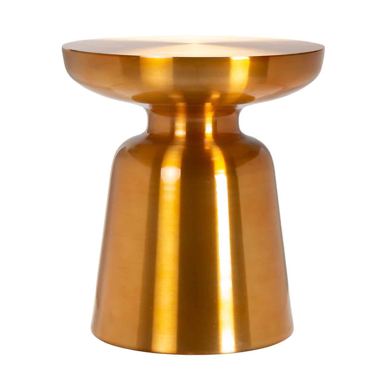 Bar table Zenza oval7228richmond, goldener wuchtiger Bartisch; ähnelt im Design einem umgestürzten Becher.