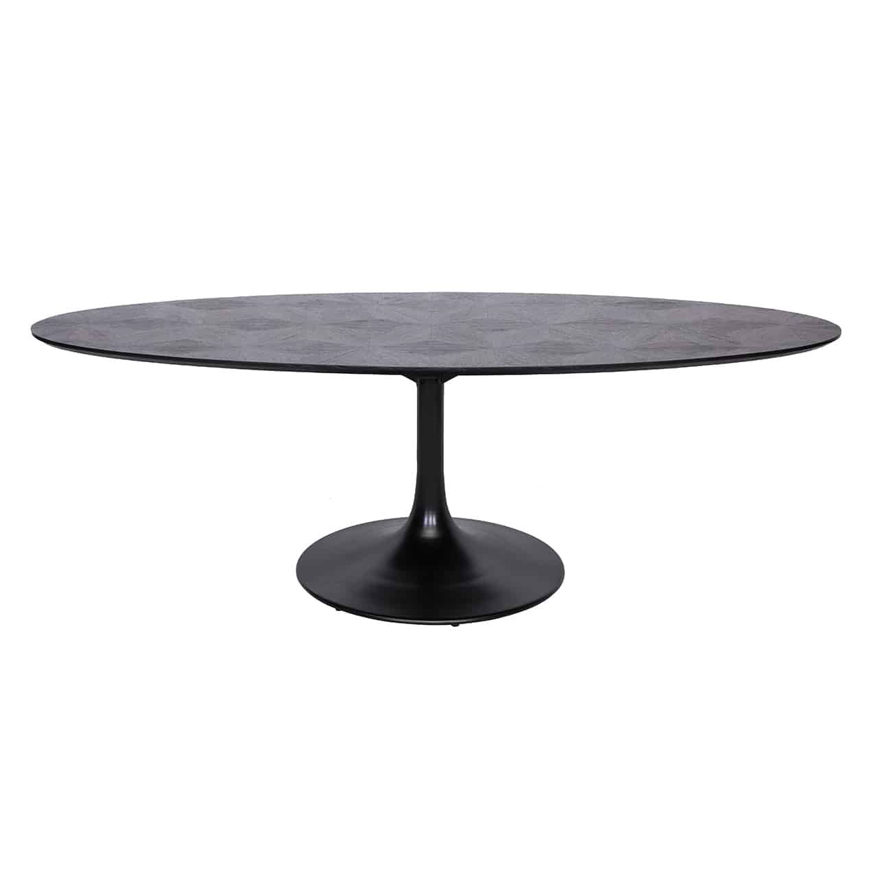 Blax Oval Dining Table 230 - eleganter Esstisch aus Holz und Metall in Schwarz für stilvolles Essen