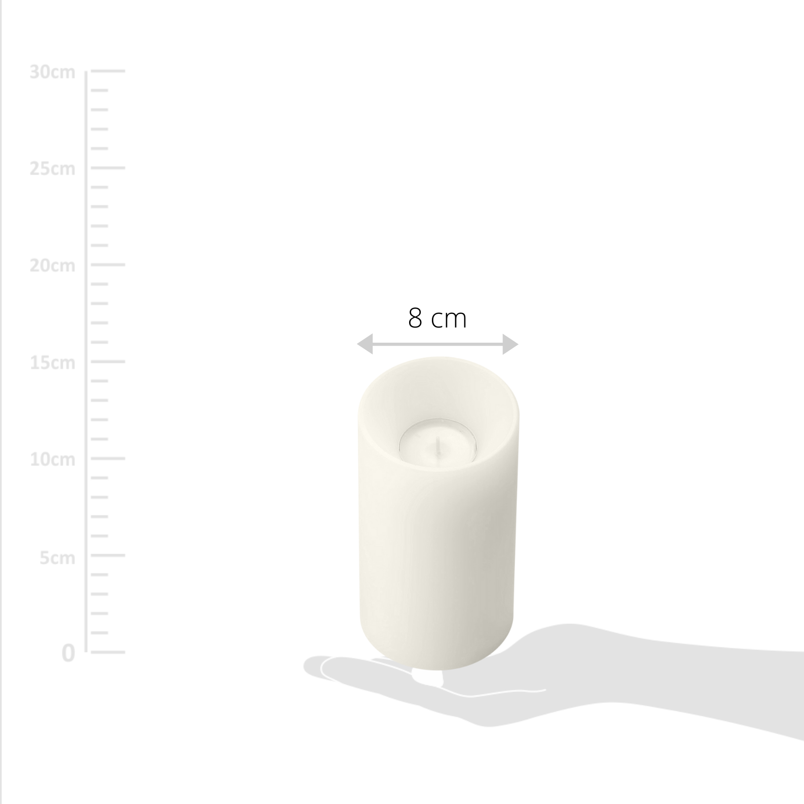 Teelichthalter Cornelius Ø 8 cm / H 15 cm deep - Edzard