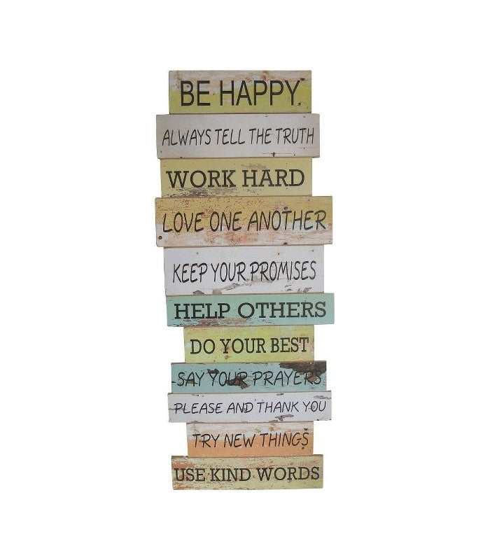 Holzschild "Be happy"