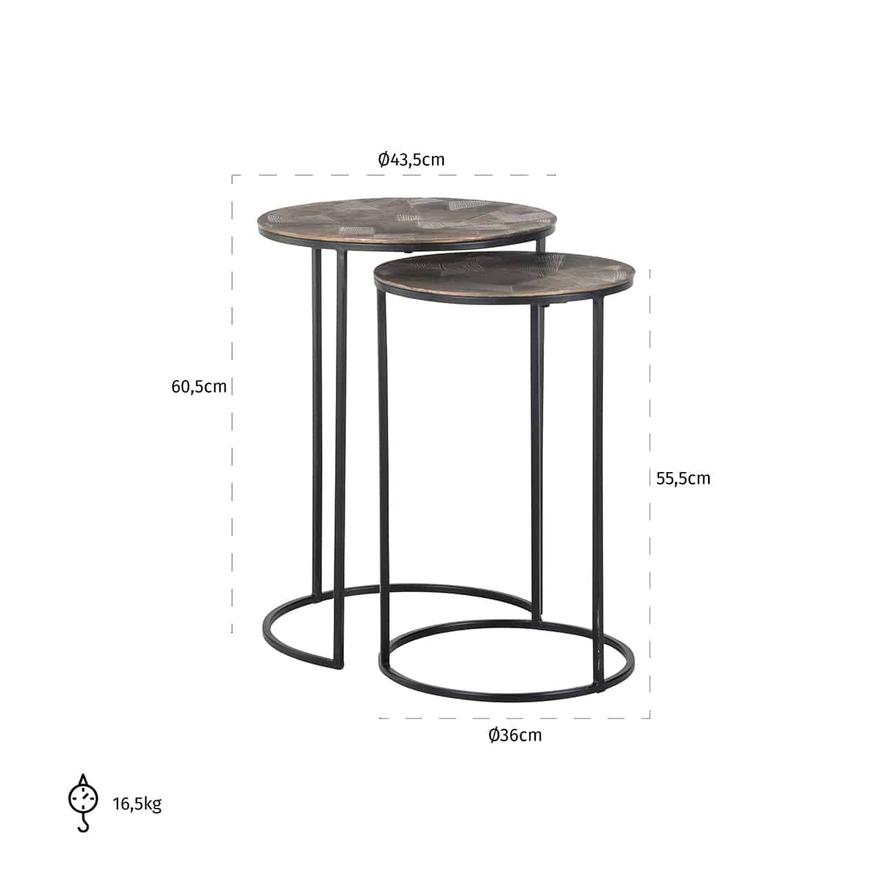 End table Tulum set of 2825193richmond