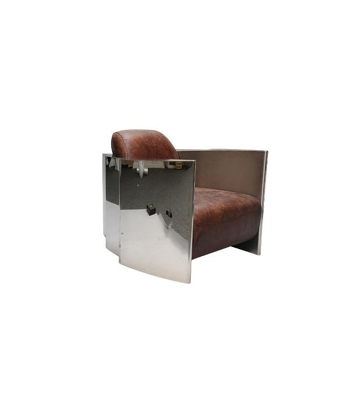 Jupiter | Rindsleder-Sessel im Raumfahrer-Design, handvernäht, Vin-Cigar |1a-zuhause