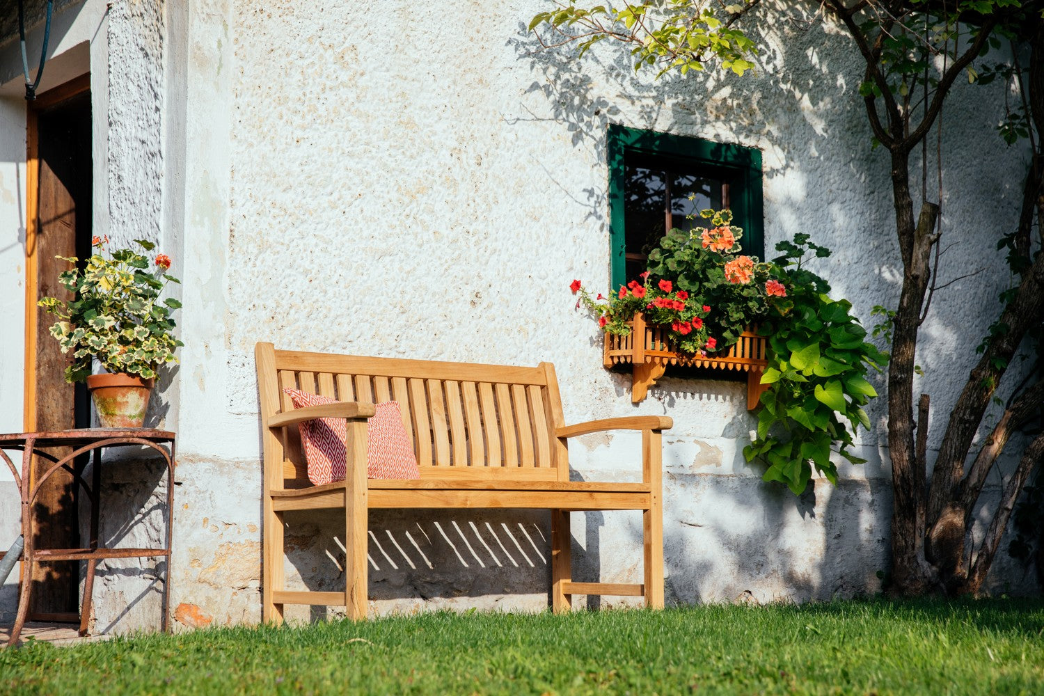 Java Gartenbank 120 cm – Teak für den stilvollen Außenbereich