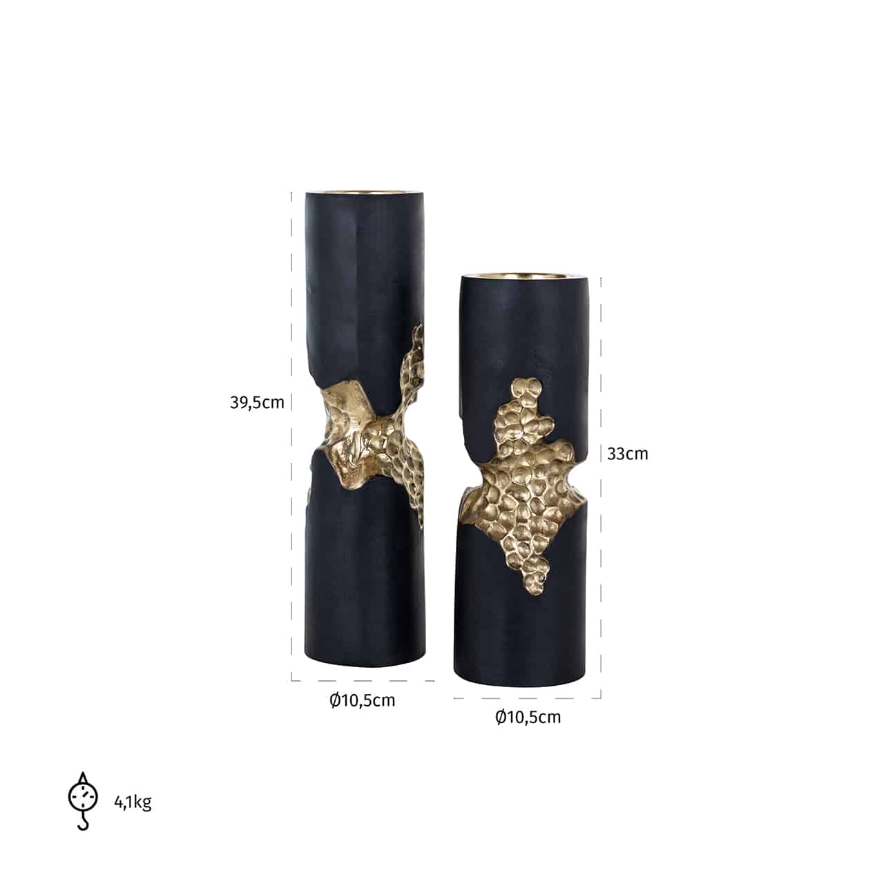 Candle holder Osiris set of 2 silverka-0168richmond