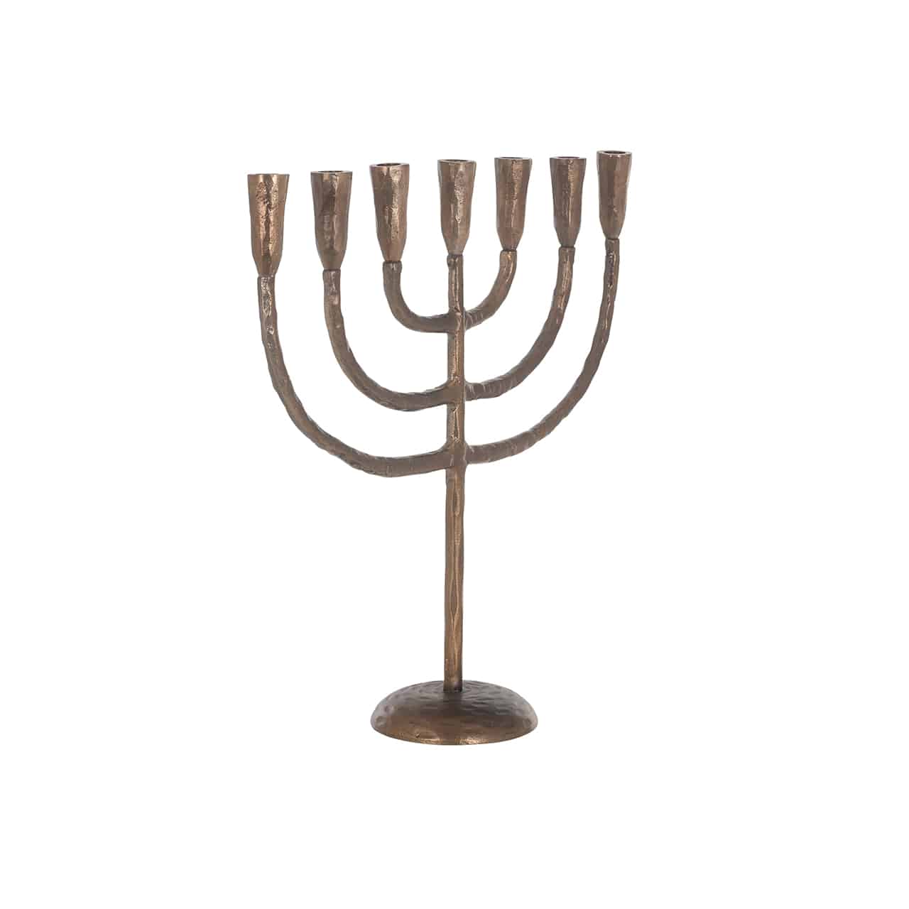 Kerzenständer Femm von Richmond; goldfarben, im Design der siebenarmigen  jüdischen Menora.