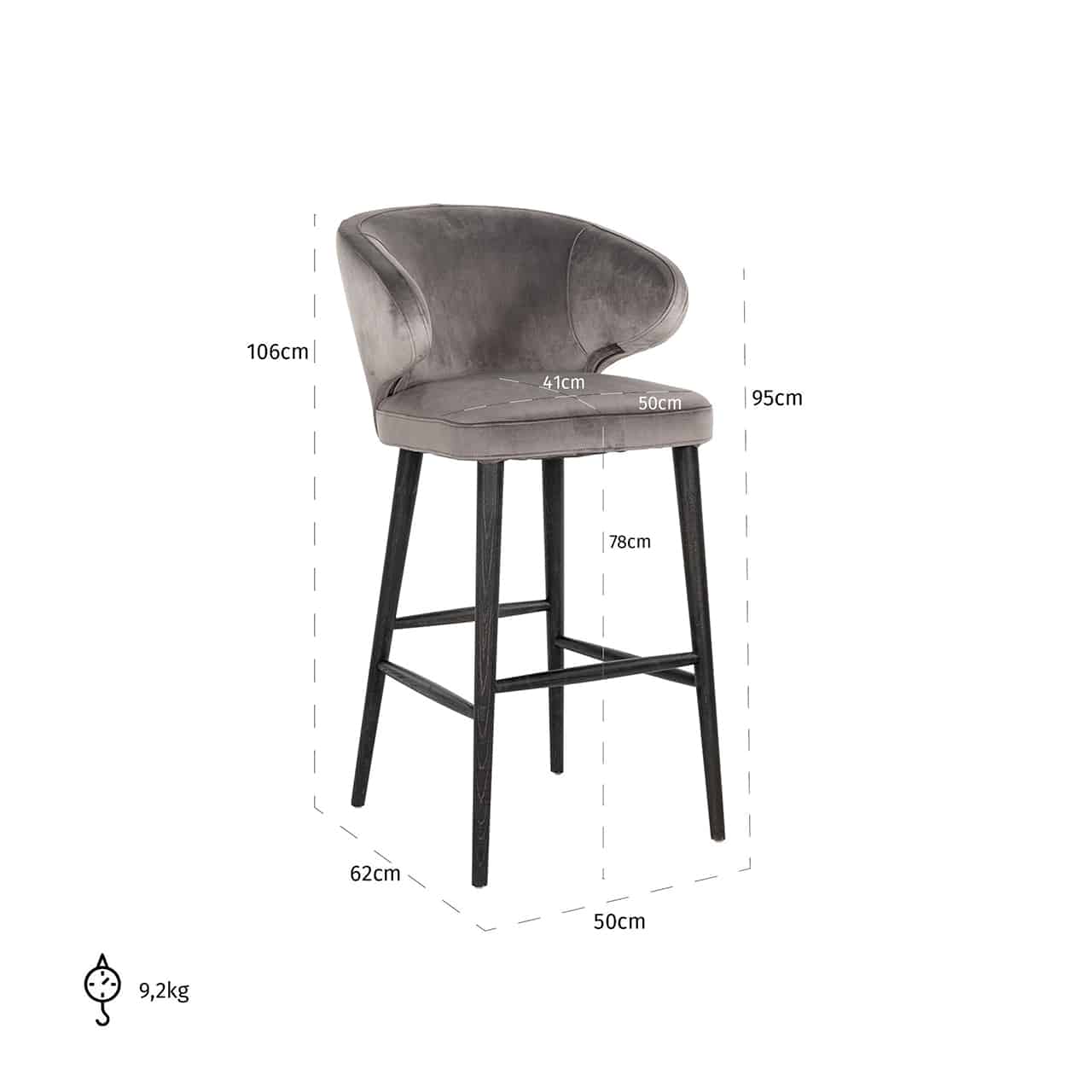 Bar stool Indigo khaki velvets4496-khaki-velvetrichmond