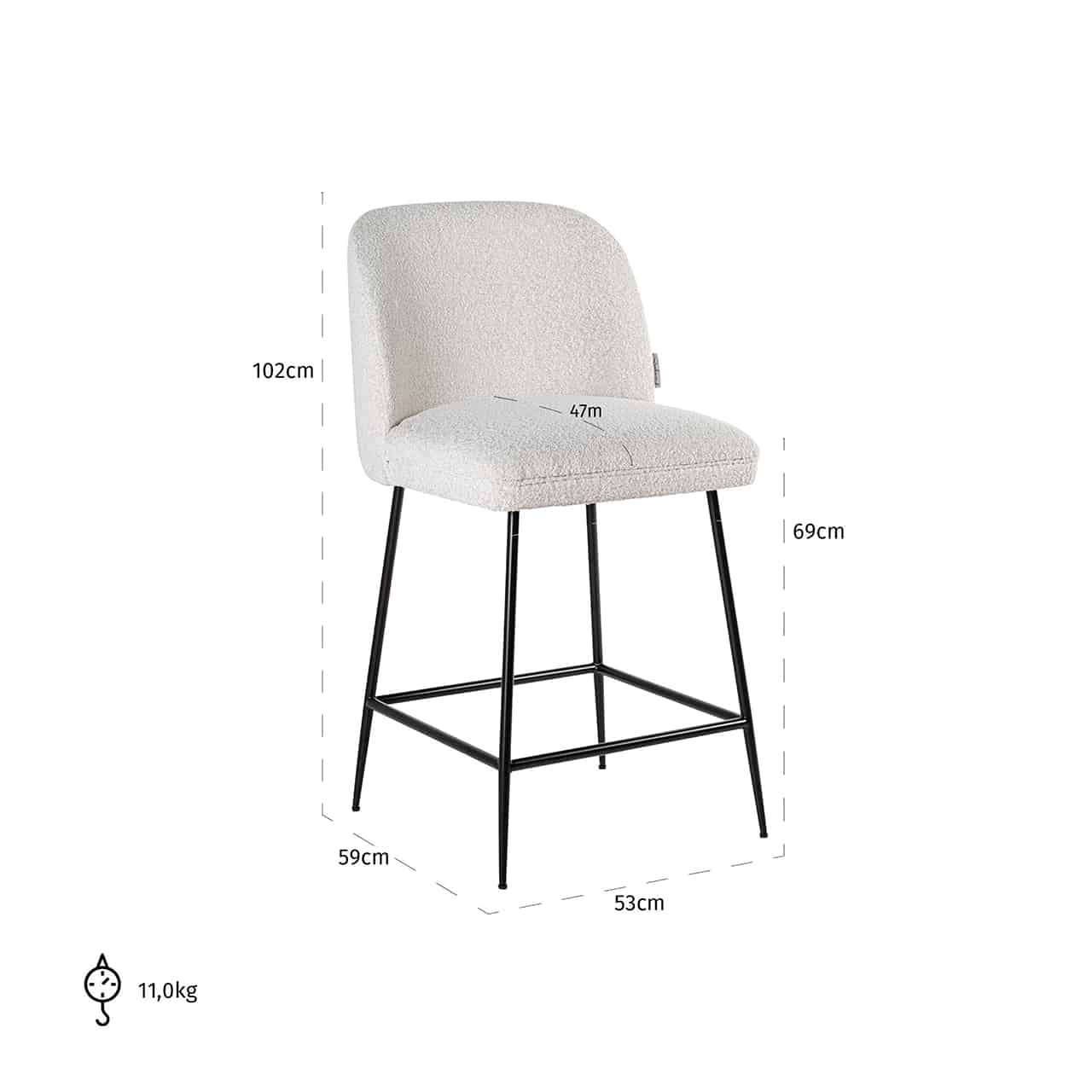 Easy Chair Inova white bouclé / blacks4514-white-bouclerichmond