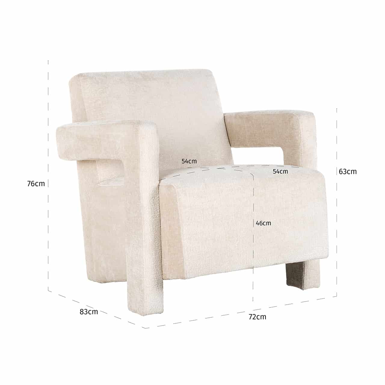 Easy chair Devanto white chenilles4577-white-chenillerichmond