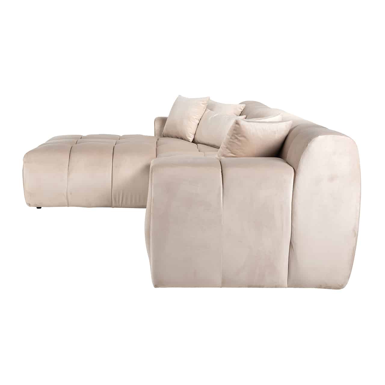 Sofa Cube 3 seater + lounge lefts5136-sand-velvetrichmond