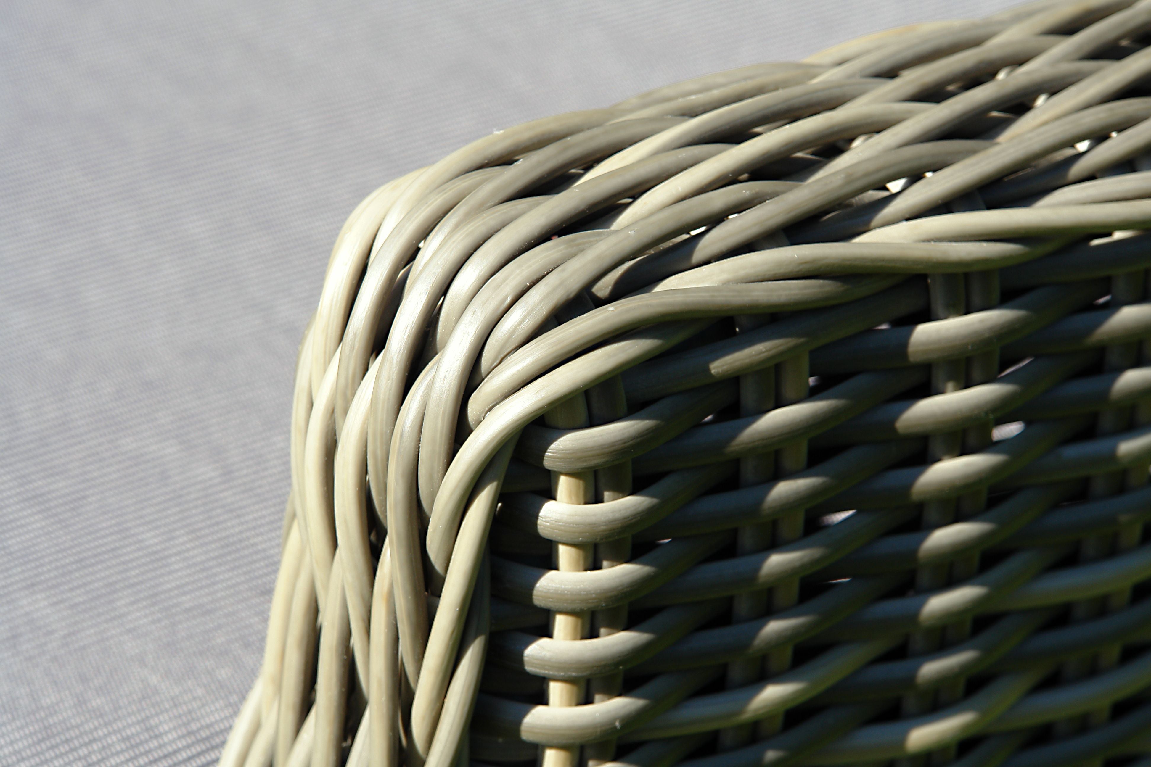 Leona Gartensessel Polyrattan natur, verstellbar, dicke Polster