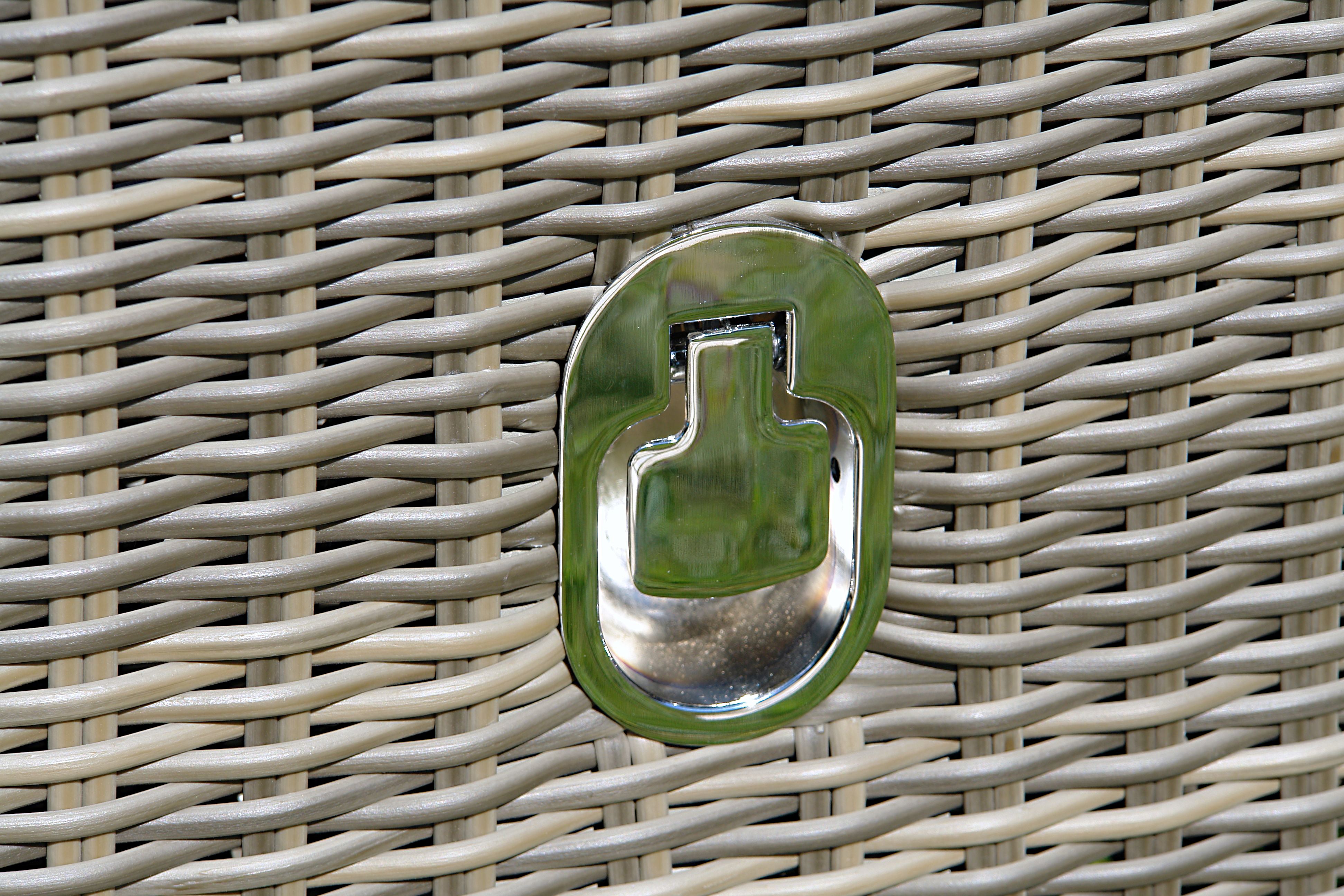 Leona Gartensessel Polyrattan natur, verstellbar, dicke Polster
