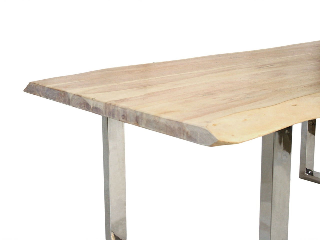 Esstisch Tisch Portland 200/240 x 100/110 cm, Kufengestell Edelstahl