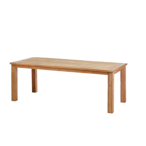 Hochwertiger, großer Tisch aus recyceltem altem Teakholz.; rechteckig, Beine mit Schraubfüßen für Niveauausgleich.