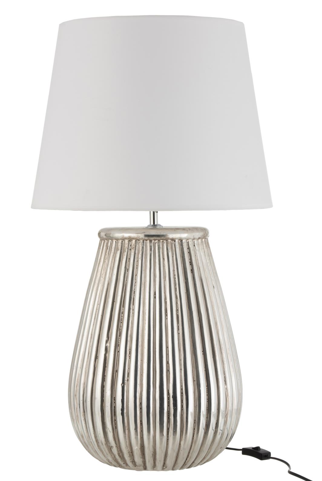 TISCHLAMPE KERAMIK SILBER