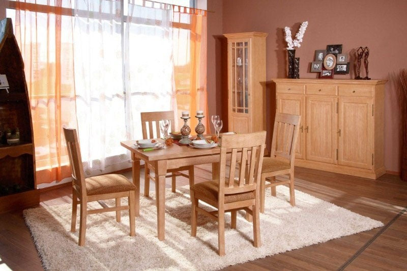 Esstisch Esszimmer-Tisch mit fester Platte oder Klappeinlage, Pinie massiv