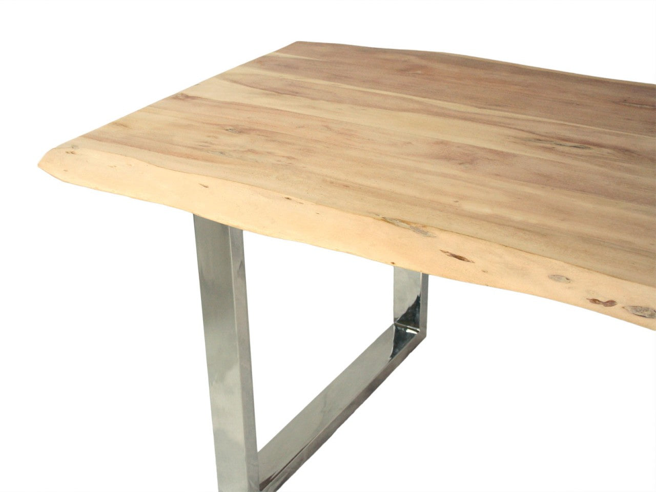 Esstisch Tisch Portland 200/240 x 100/110 cm, Kufengestell Edelstahl