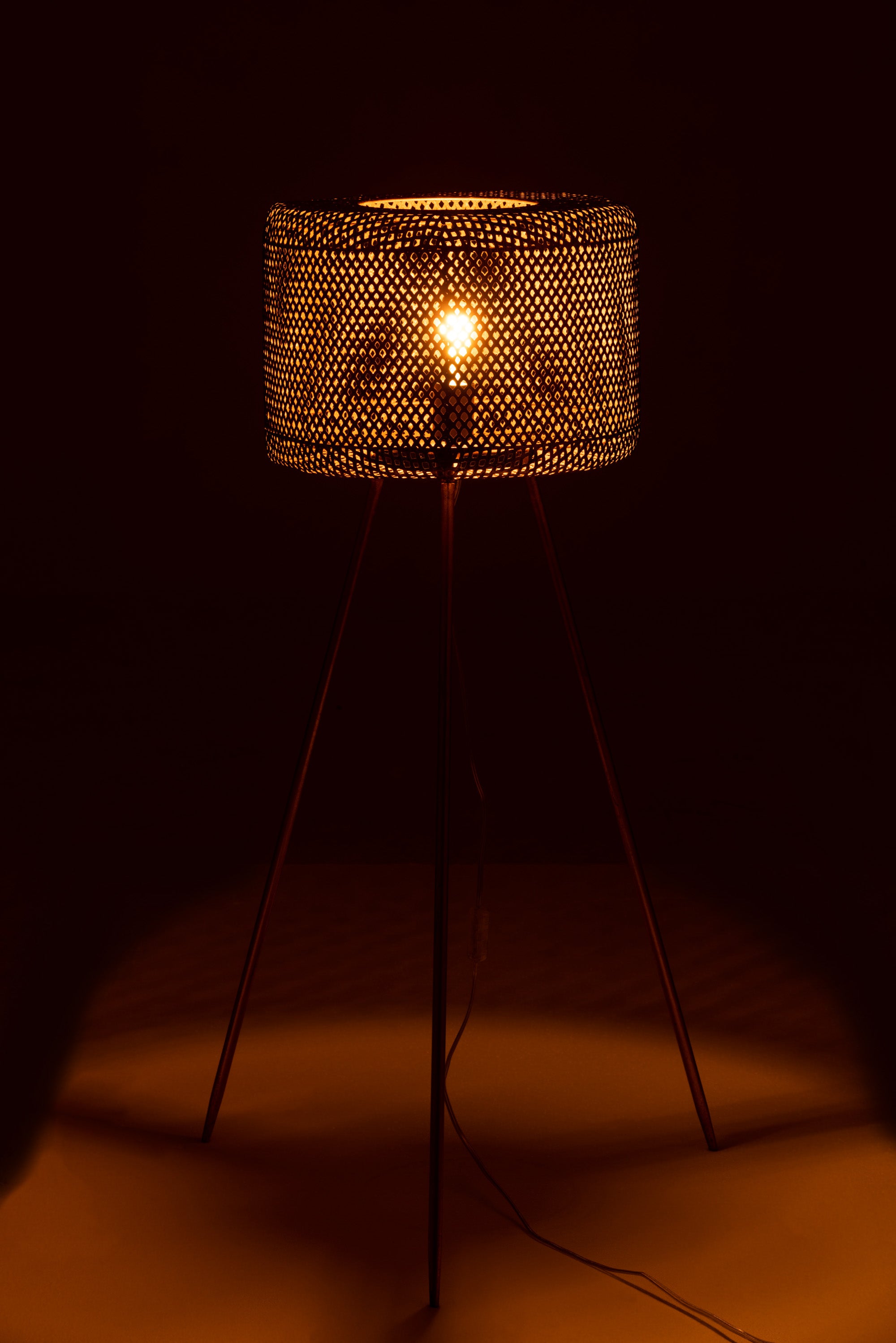 LAMPE DREIBEIN HOCH METALL GOLD GRÖSSE L (39x39x105cm)