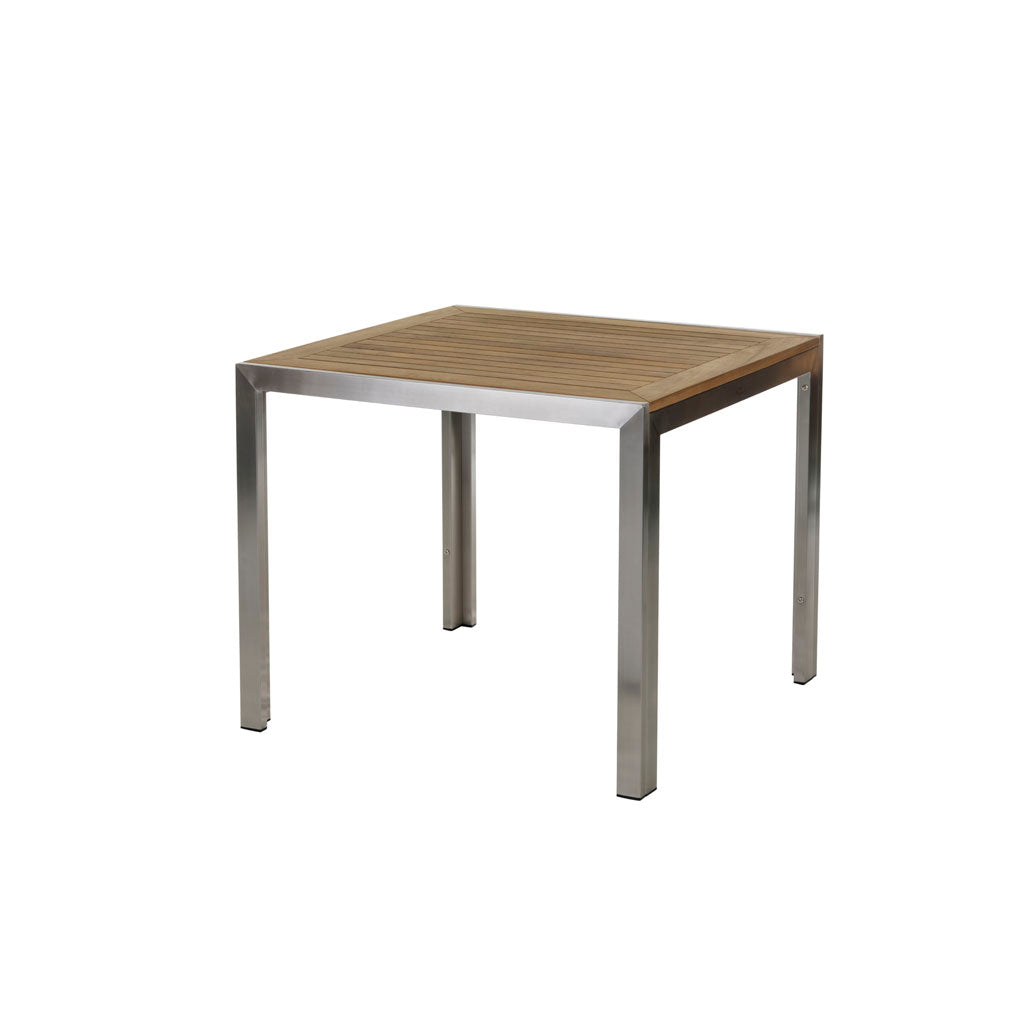 Siena Tisch 90x90 cm Edelstahl/Teak